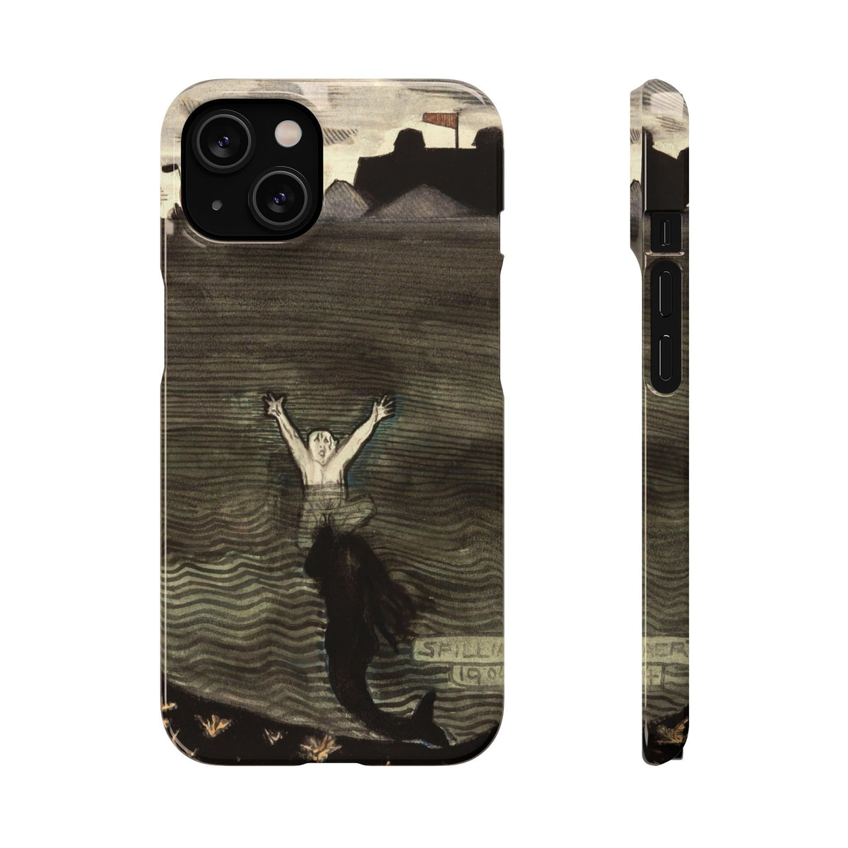 The Call of the Mermaid The Drowning by Leon Spilliaert - iPhone Slim Case