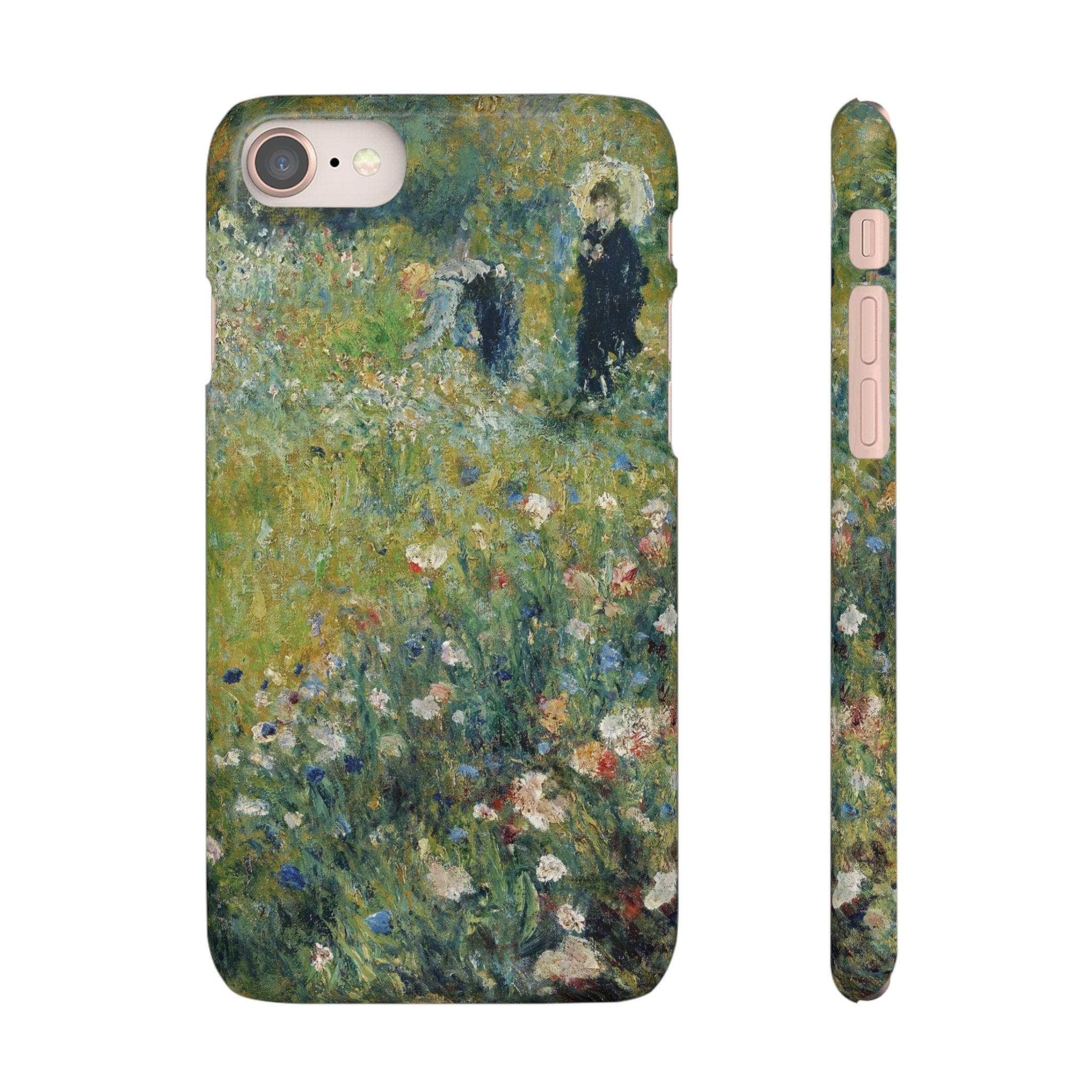 Woman with a Parasol in a Garden by Pierre Auguste Renoir - iPhone Slim Case