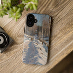 Sleigh ride on a sunny winter day by Peder Mork Monsted - iPhone Tough Case