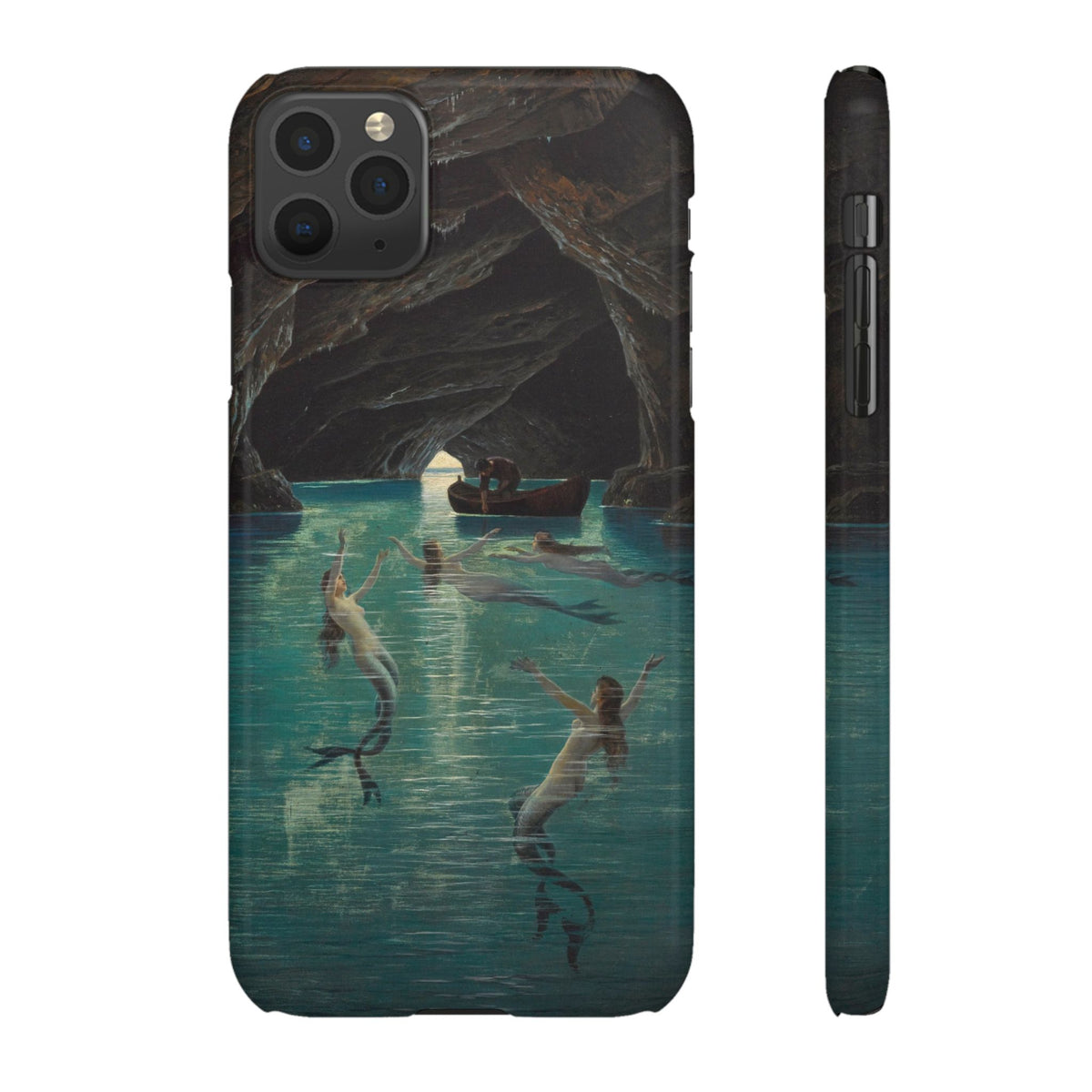 Fisherman and Mermaids in the Blue Grotto on Capri by Hermann Corrodi - iPhone Slim Case