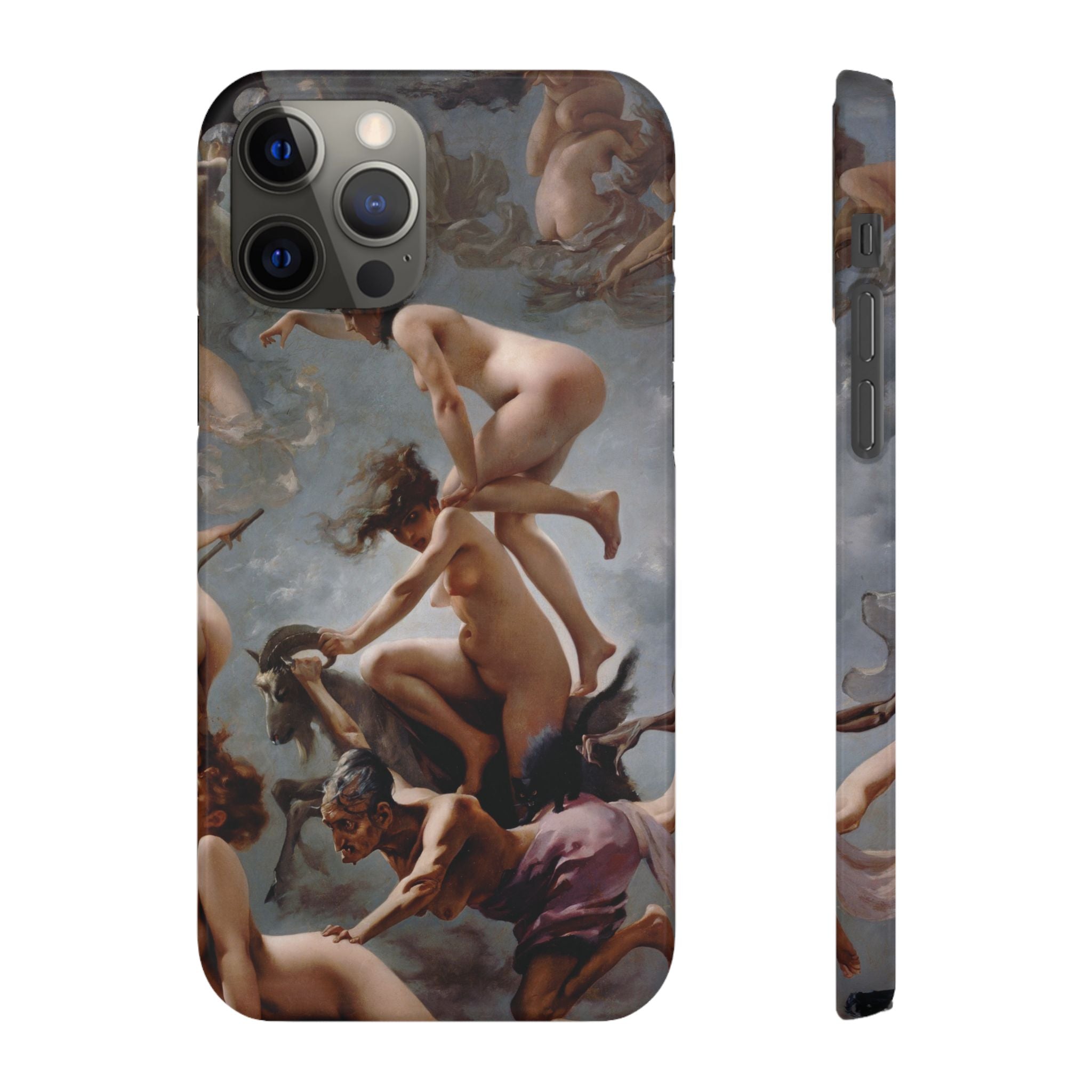 Witches going to their Sabbath by Luis Ricardo Falero - iPhone Slim Case