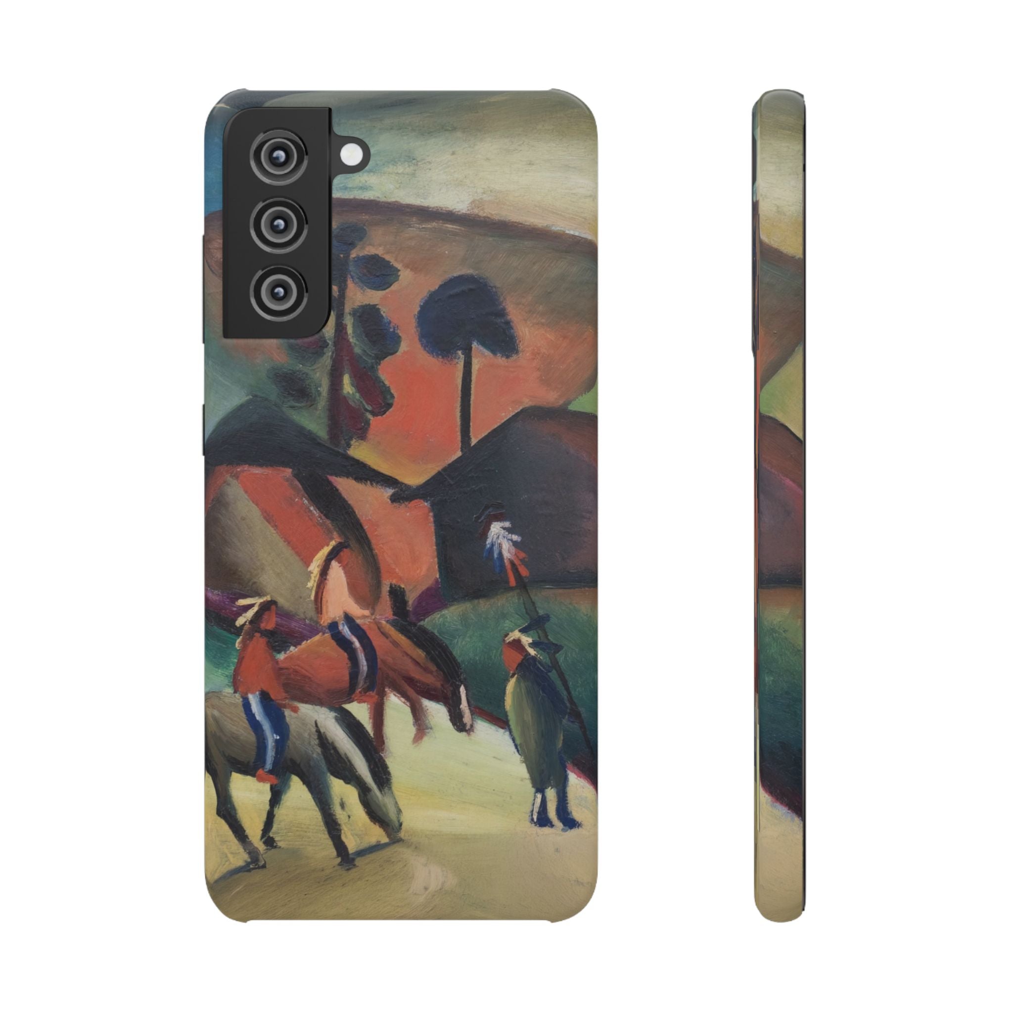 Indians on Horsebacks by August Macke - Samsung Slim Case