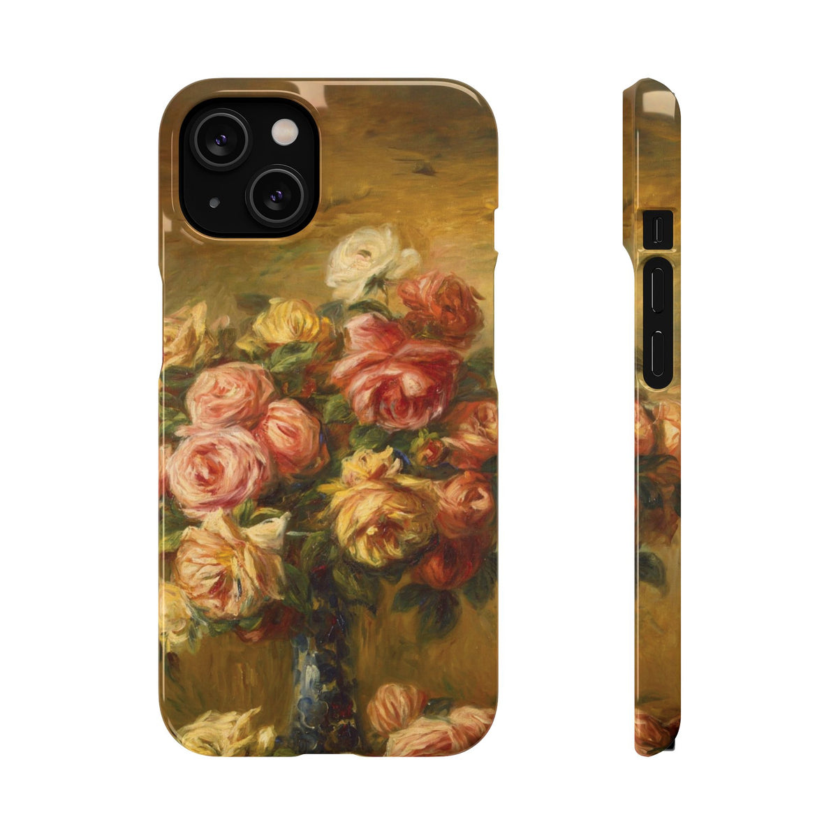 Roses in a Vase by Pierre Auguste Renoir - iPhone Slim Case