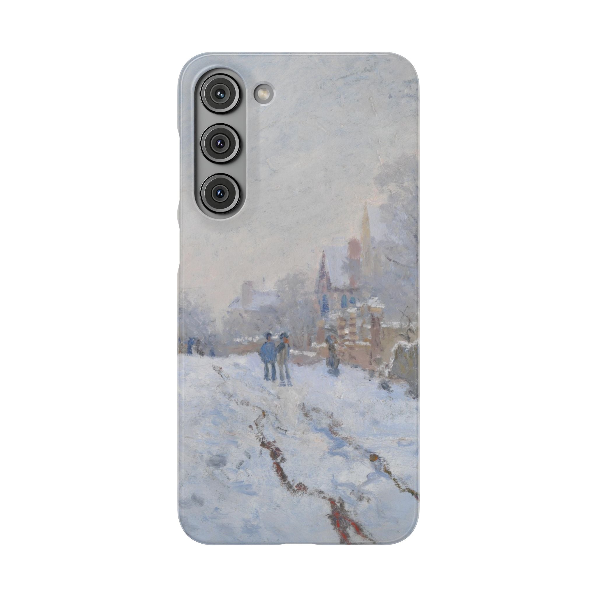Snow Scene at Argenteuil by Claude Monet - Samsung Slim Case
