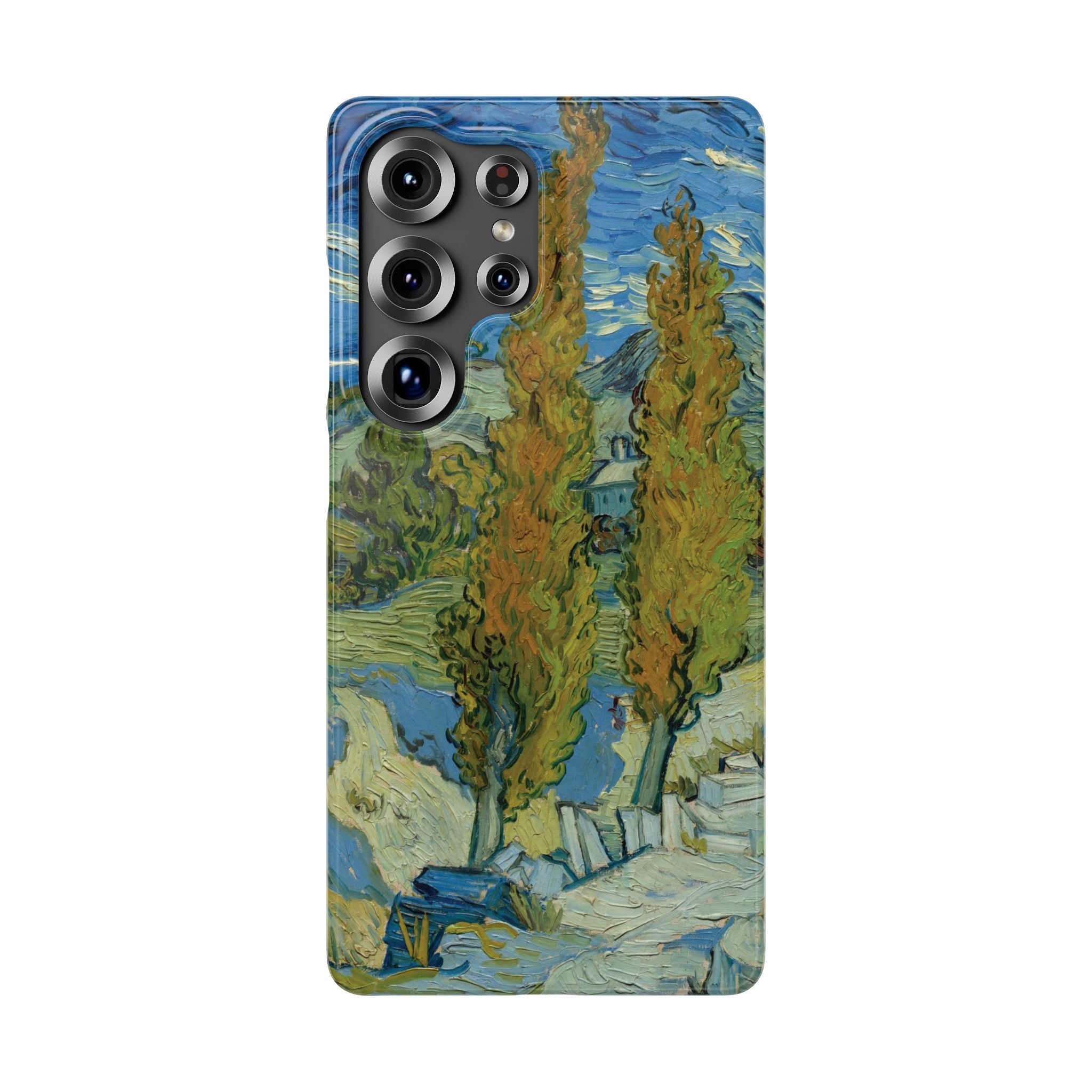 Two Poplars in the Alpilles near Saint-Rémy by Vincent van Gogh - Samsung Slim Case