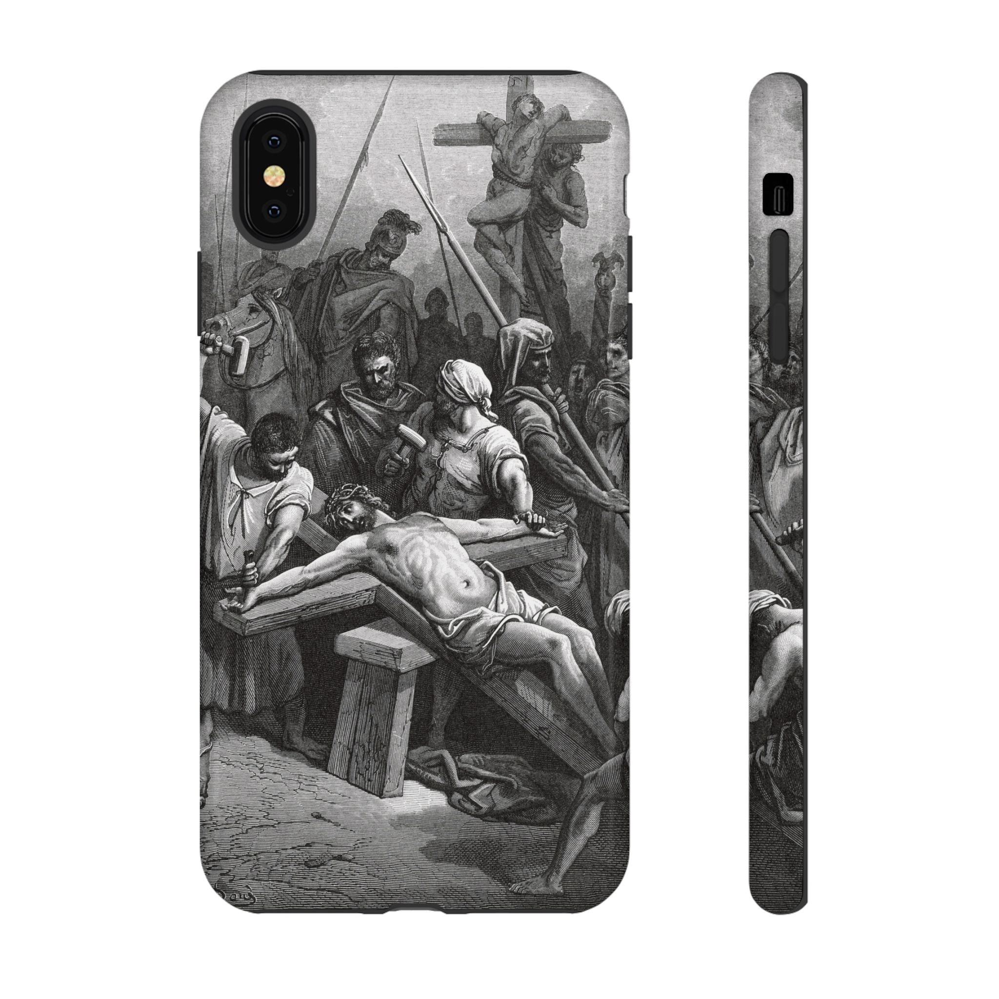 Crucifixion of Jesus by Gustave Doré - iPhone Tough Case