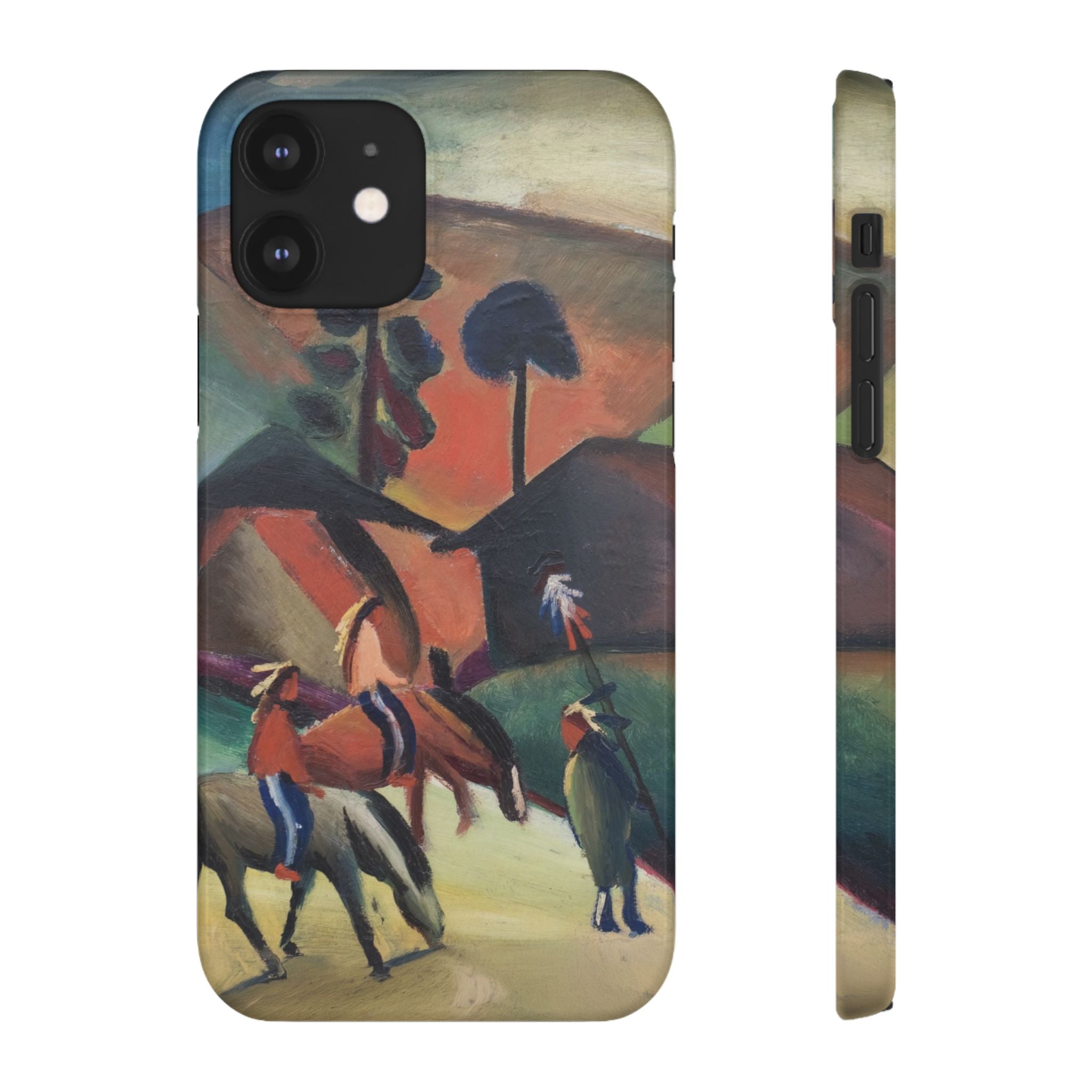 Indians on Horsebacks by August Macke - iPhone Slim Case