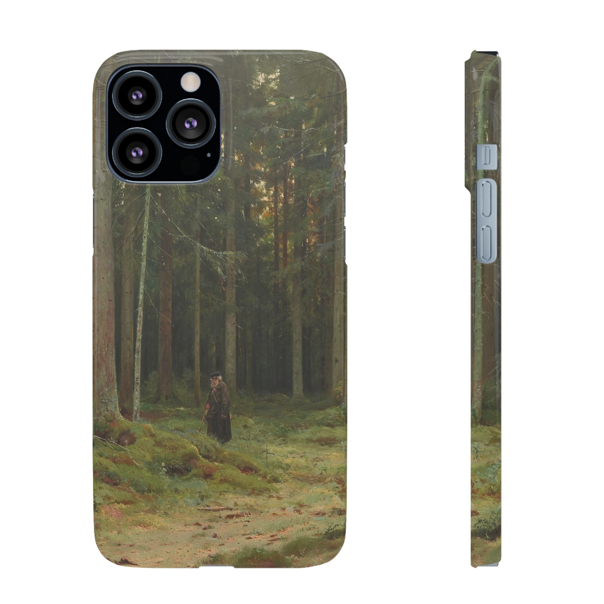 In the Forest of Countess Mordvinova Petergof by Ivan Ivanovich Shishkin - iPhone Slim Case