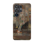 Skeleton Looking at Chinoiseries by James Ensor - Samsung Slim Case