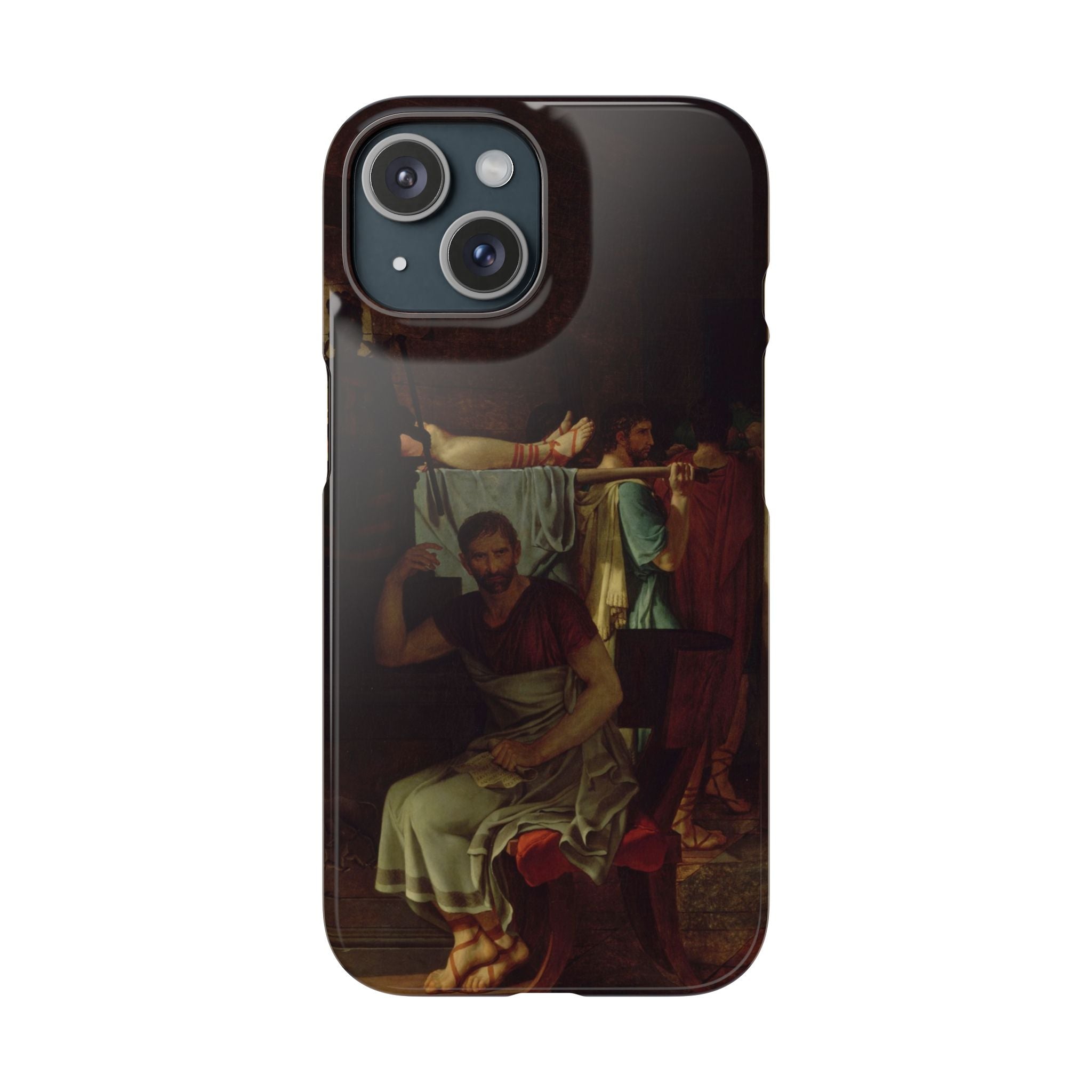The Lictors Bring to Brutus the Bodies of His Sons I by Jacques-Louis David - iPhone Slim Case