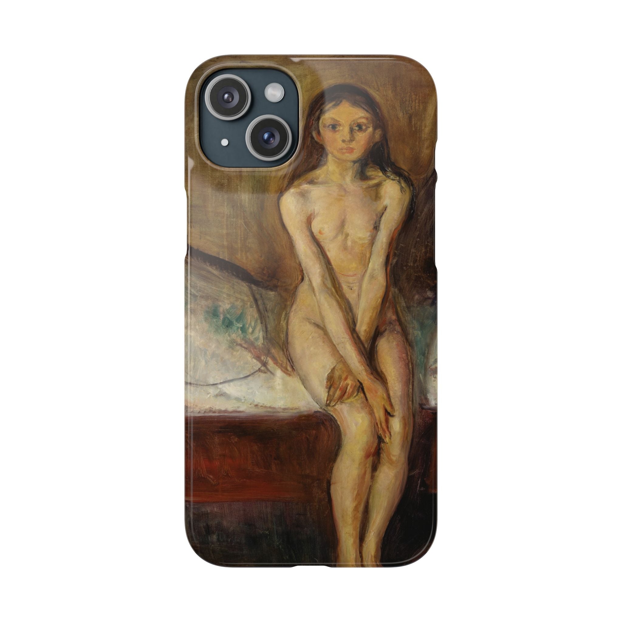 Puberty by Edvard Munch - iPhone Slim Case