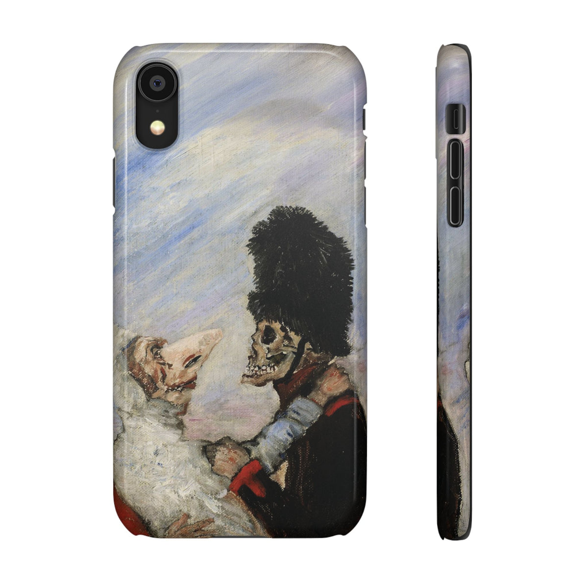 Skeleton Arresting Masqueraders by James Ensor - iPhone Slim Case