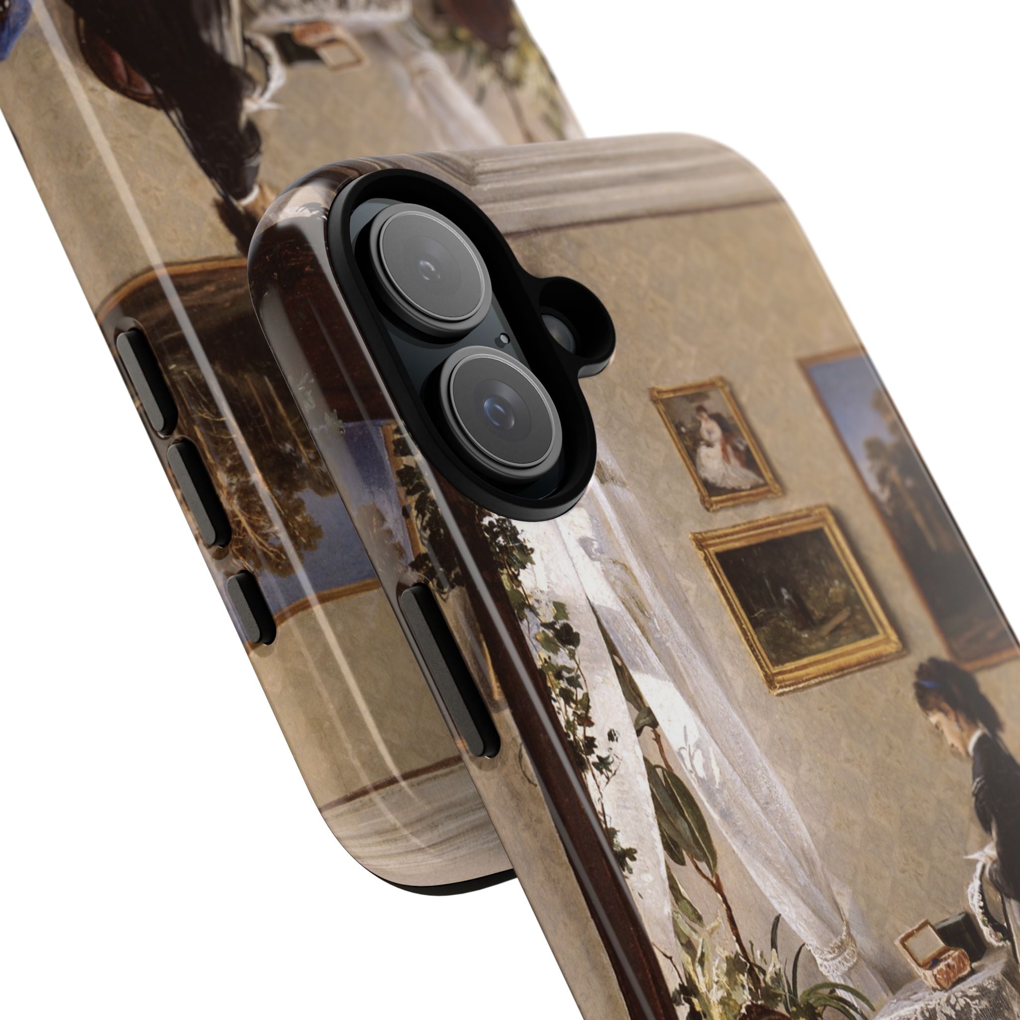 In front of the mirror by Ivan Ivanovich Shishkin - iPhone Tough Case