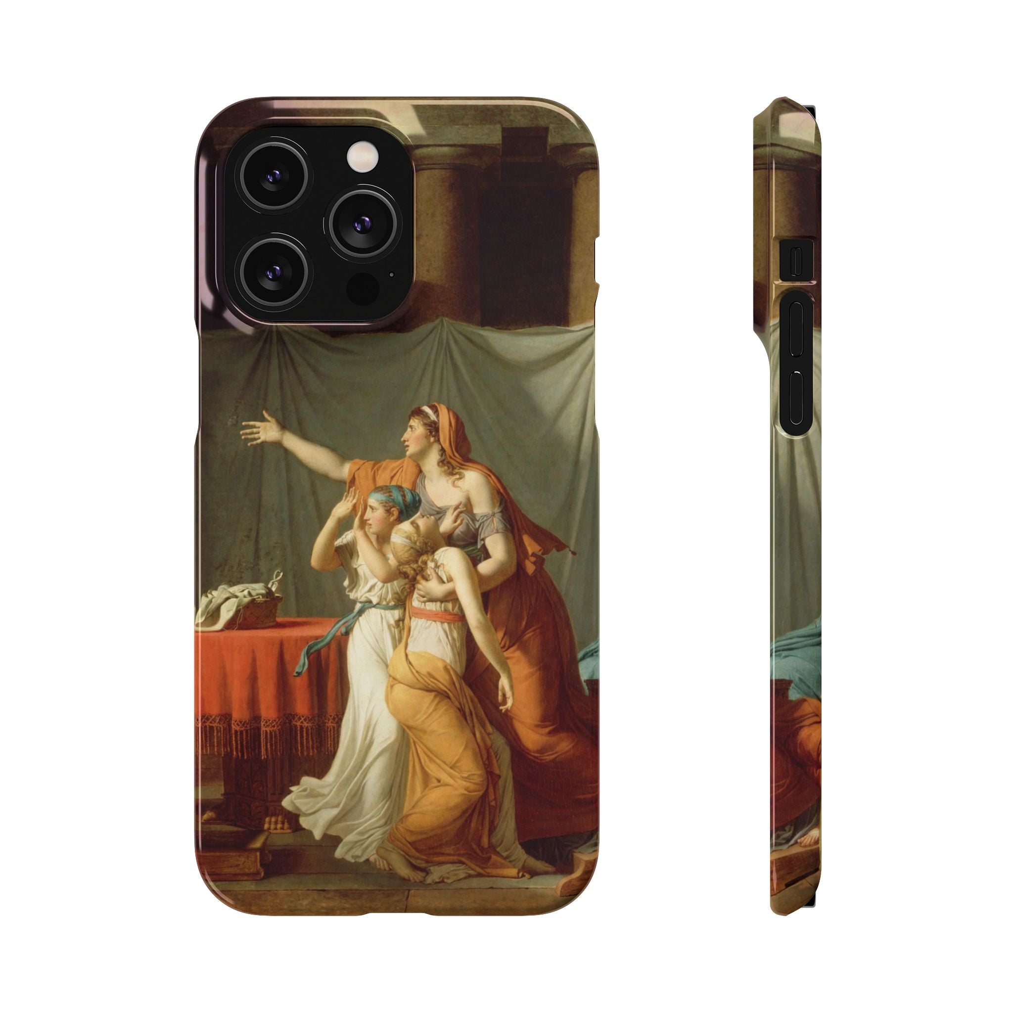 The Lictors Bring to Brutus the Bodies of His Sons II by Jacques-Louis David - iPhone Slim Case