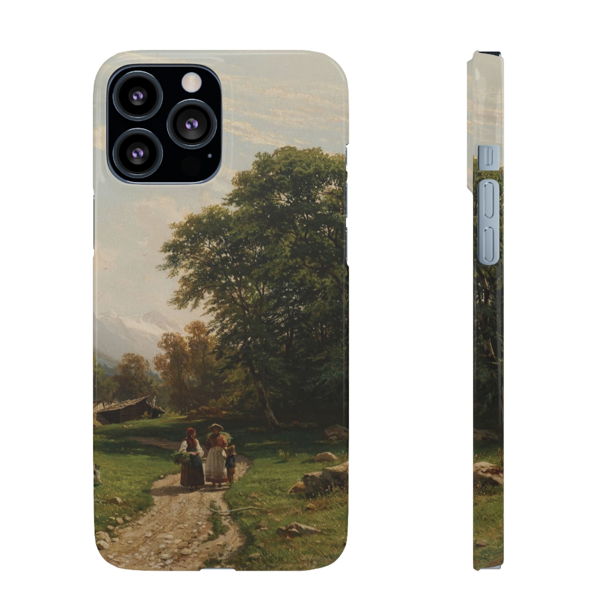 Swiss Landscape by Ivan Ivanovich Shishkin - iPhone Slim Case