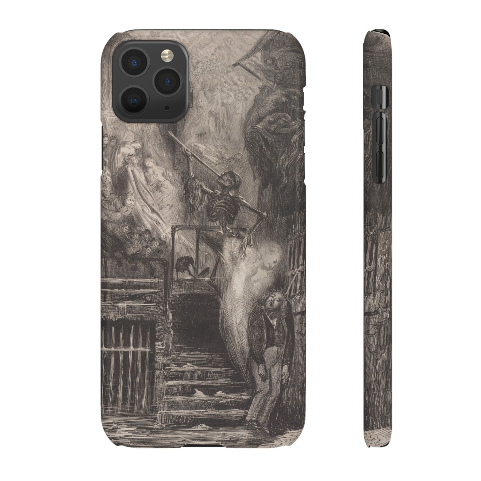 La Rue de la Vieille Lanterne (The Suicide of Gérard de Nerval) by Gustave Doré - iPhone Slim Case