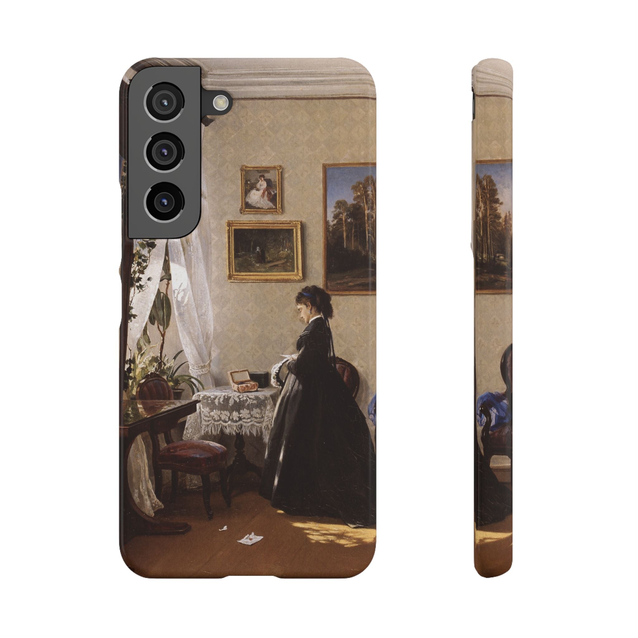 In front of the mirror by Ivan Ivanovich Shishkin - Samsung Slim Case