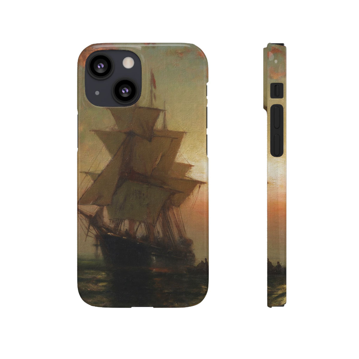 Ships at Night by Edward Moran - iPhone Slim Case
