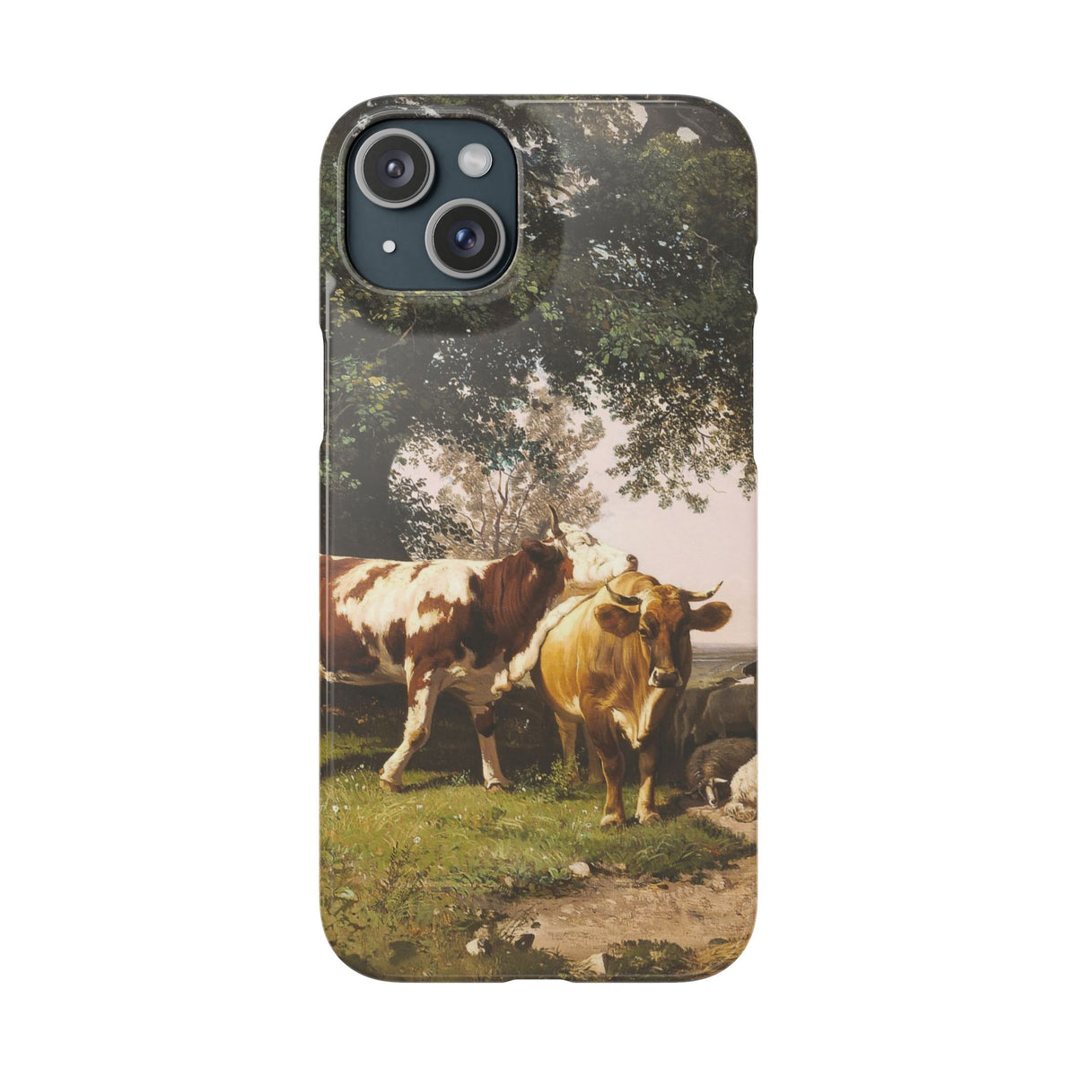Herd under Trees by Ivan Ivanovich Shishkin - iPhone Slim Case