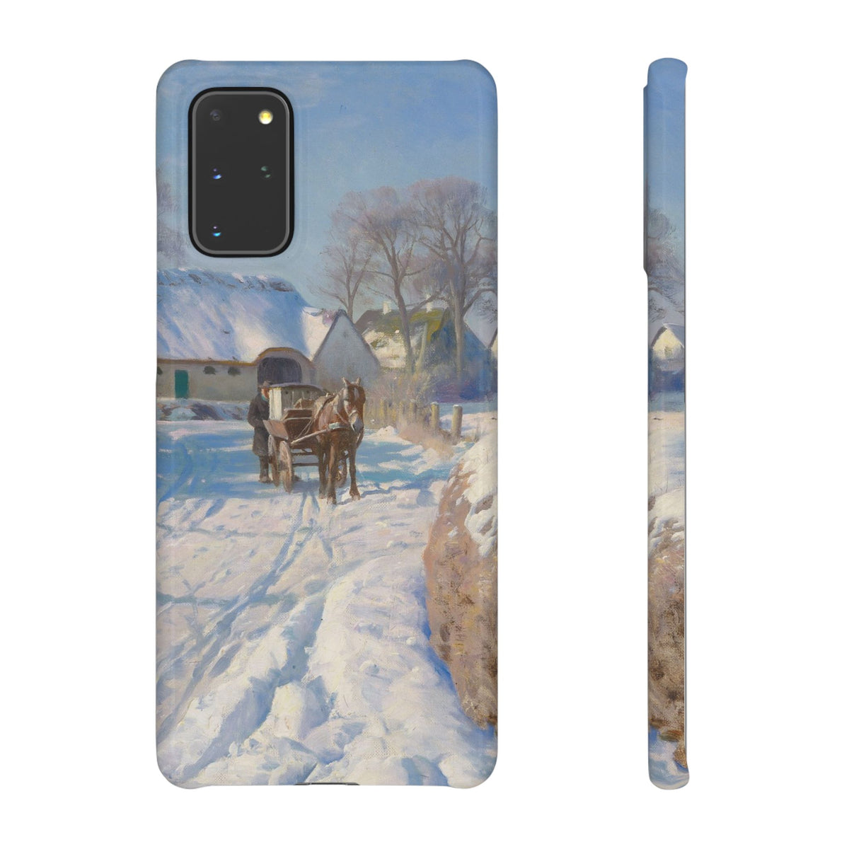 A village in the snow by Peder Mork Monsted - Samsung Slim Case