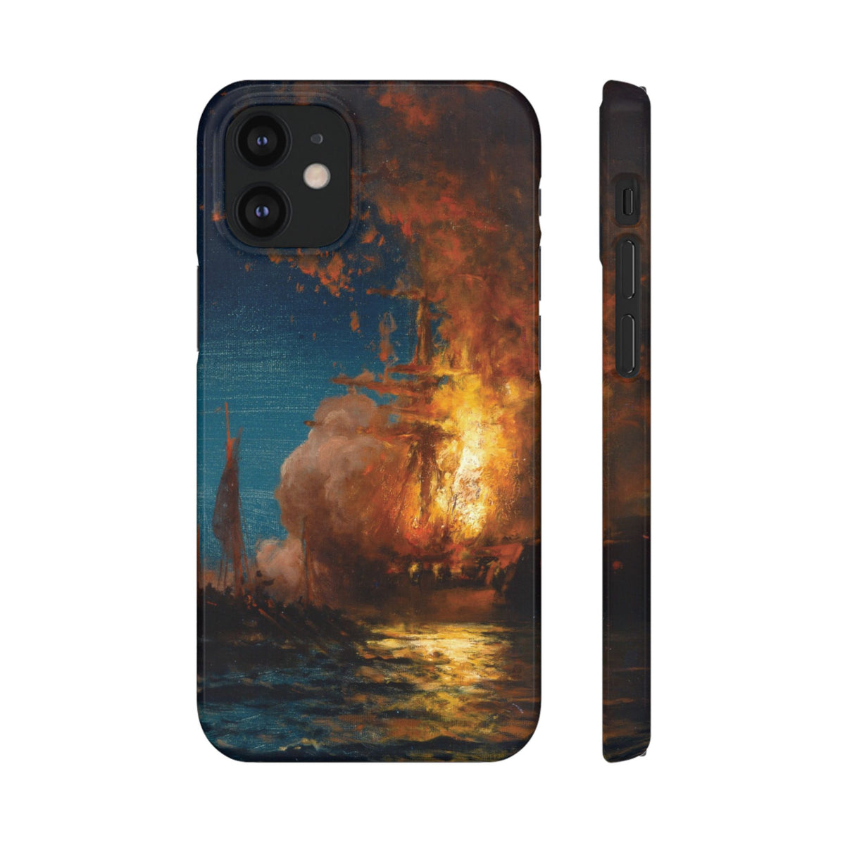 Burning of the Frigate Philadelphia in the Harbor of Tripoli by Edward Moran - iPhone Slim Case