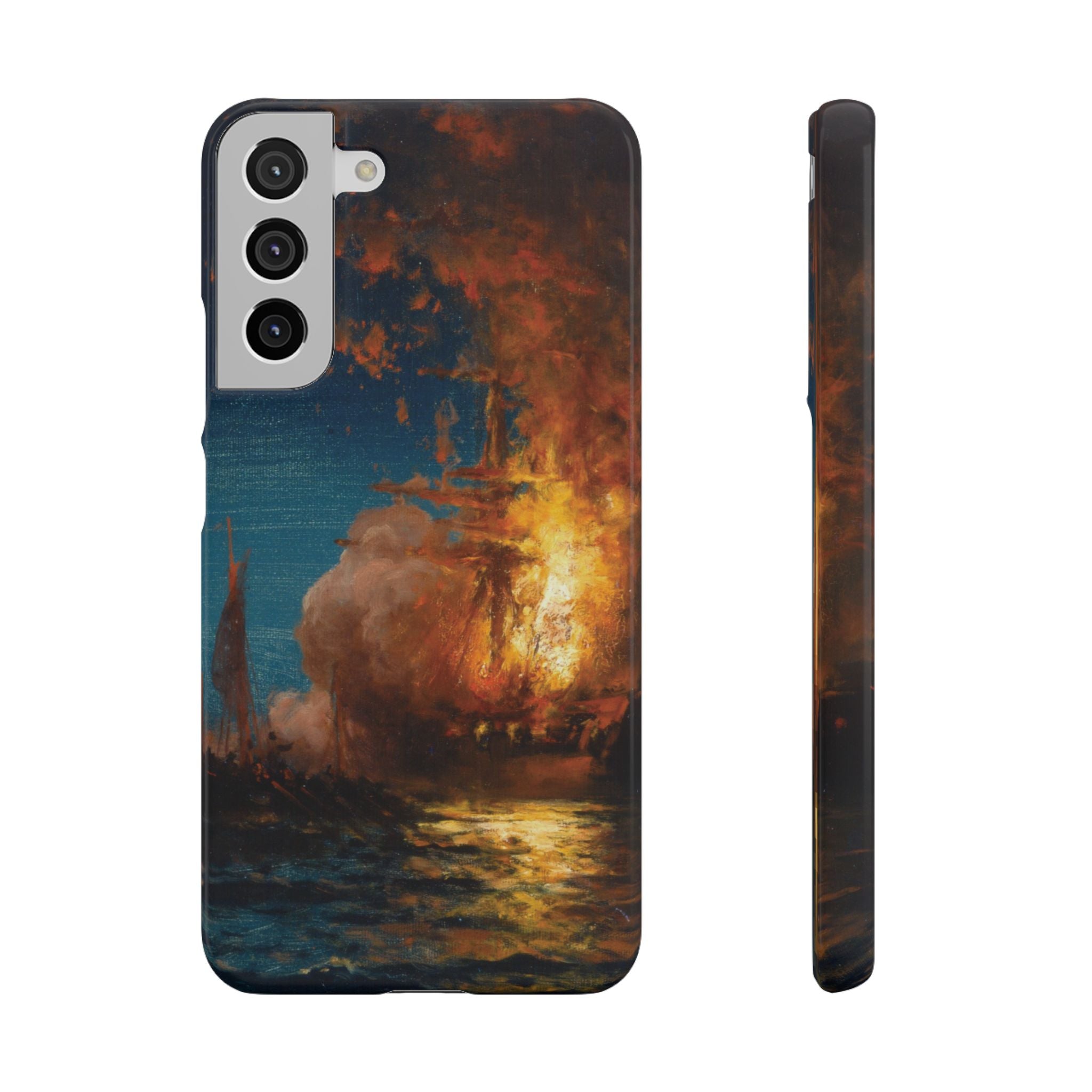 Burning of the Frigate Philadelphia in the Harbor of Tripoli by Edward Moran - Samsung Slim Case
