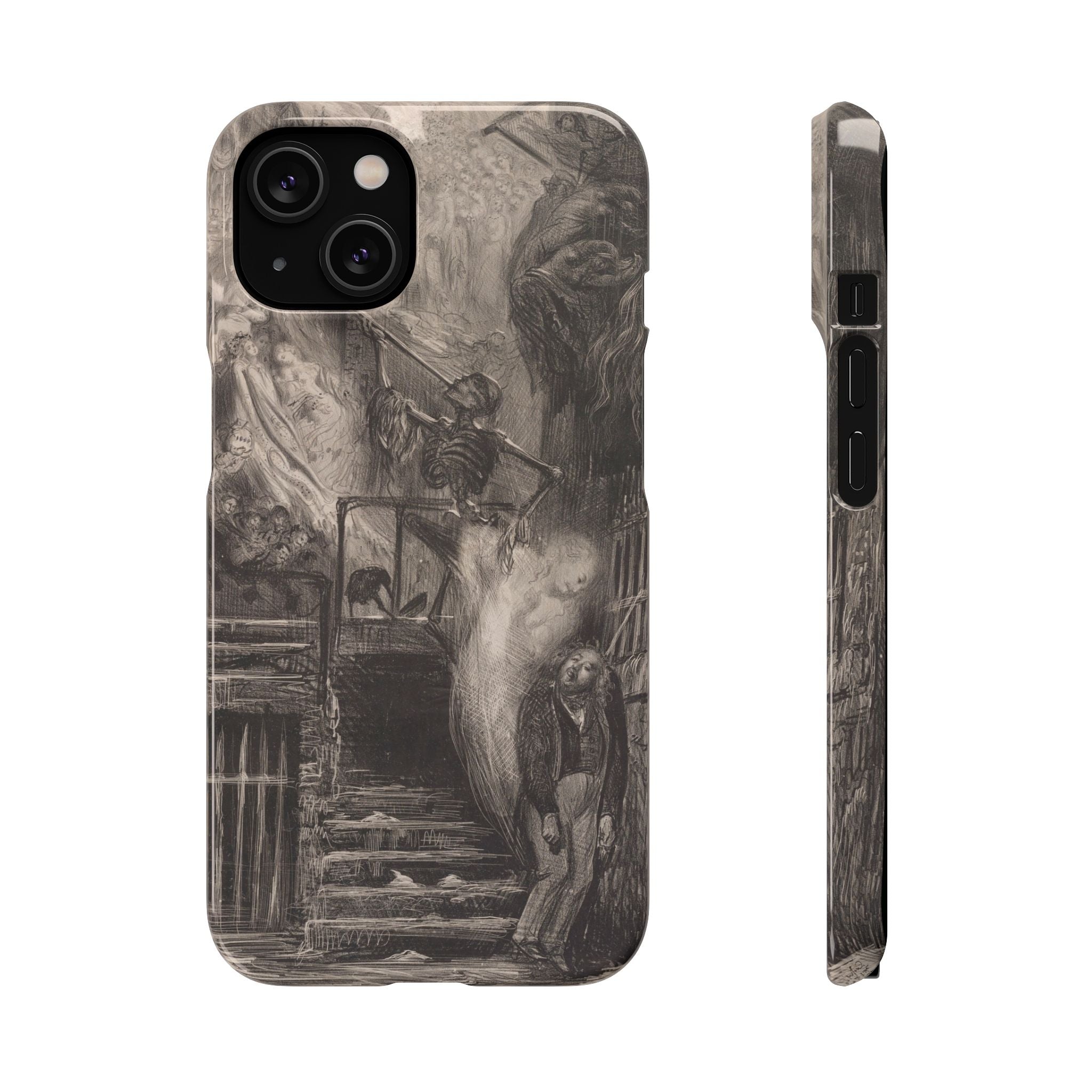 La Rue de la Vieille Lanterne (The Suicide of Gérard de Nerval) by Gustave Doré - iPhone Slim Case
