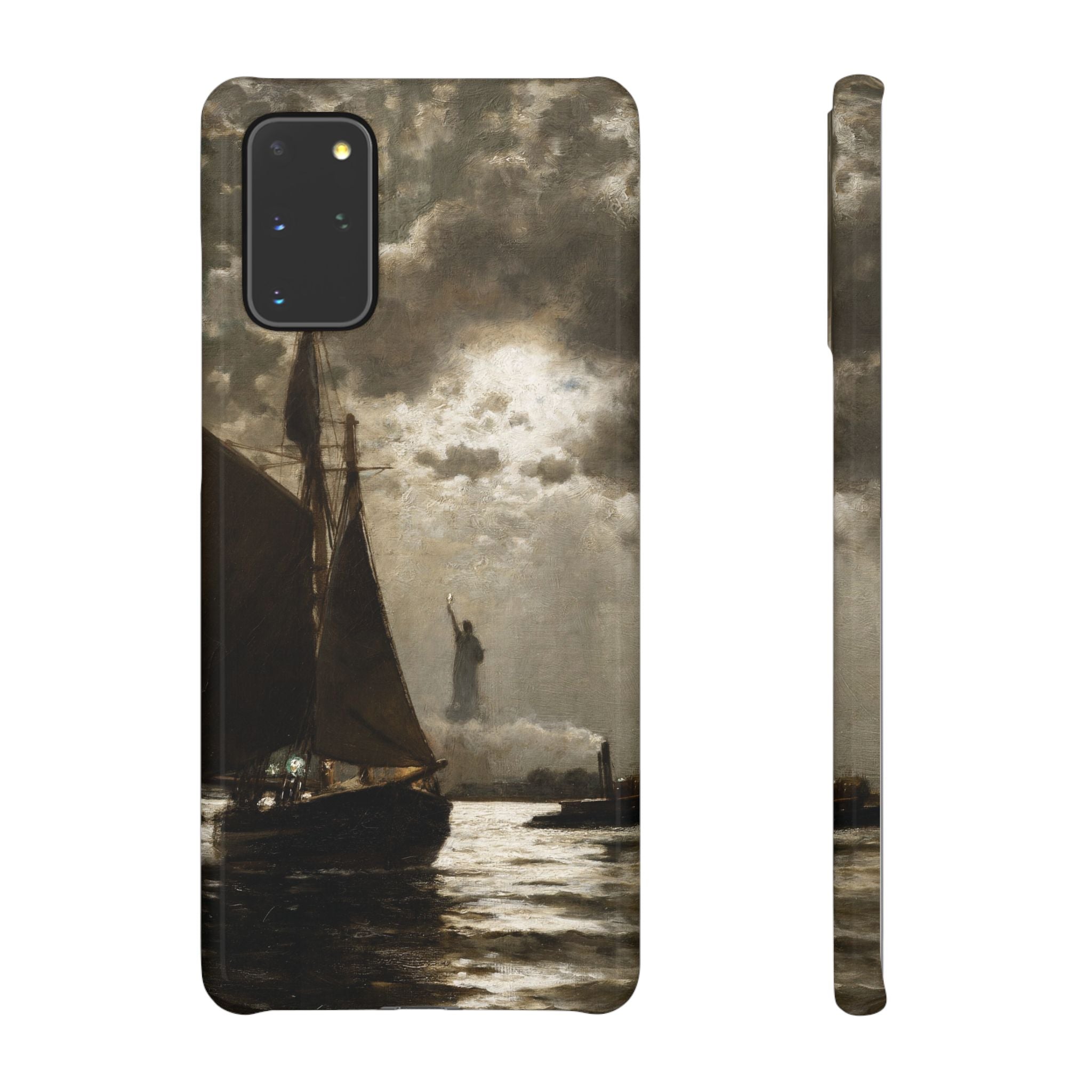 Nightfall over New York Harbor by Edward Moran - Samsung Slim Case