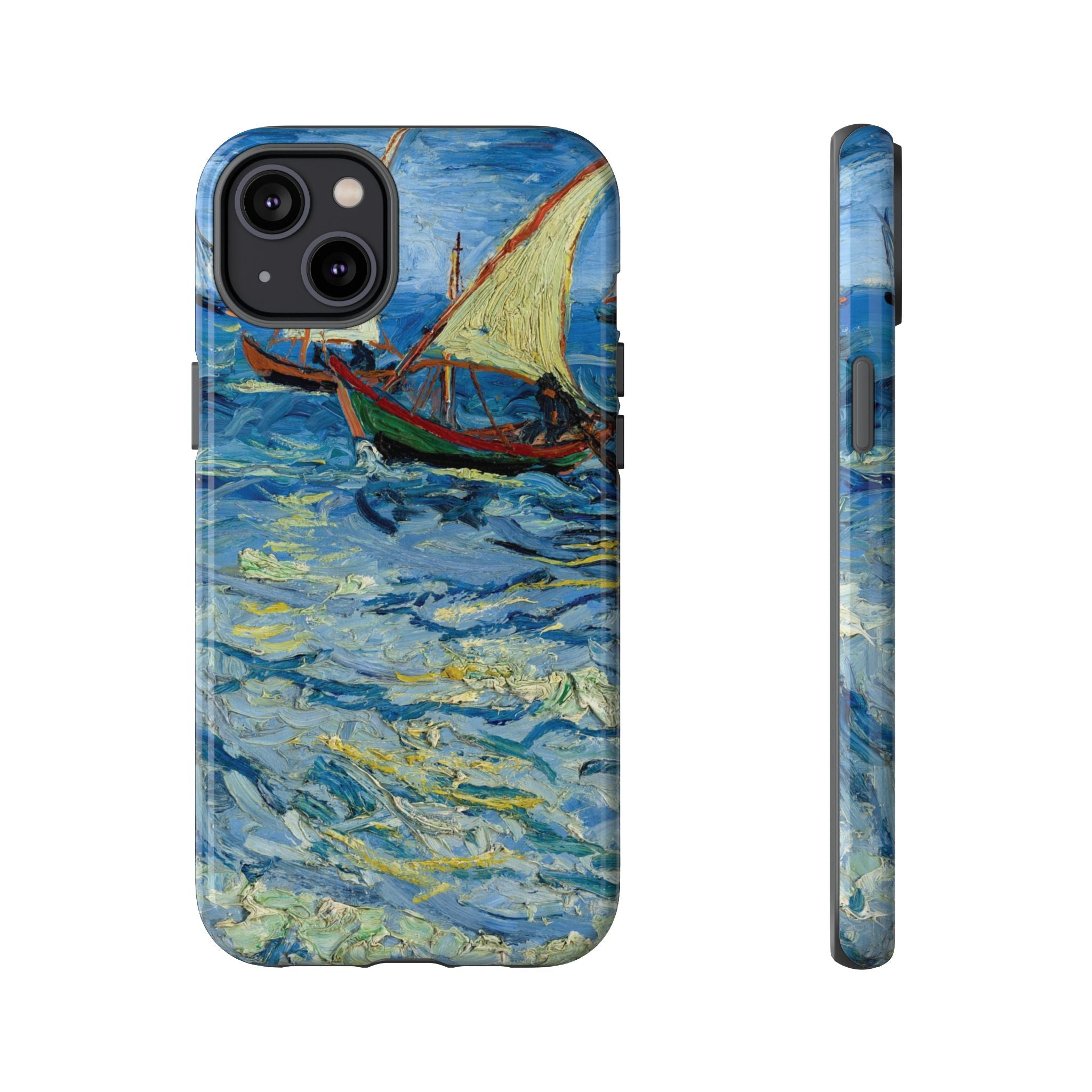 Fishing Boats at Sea by Vincent van Gogh - iPhone Tough Case