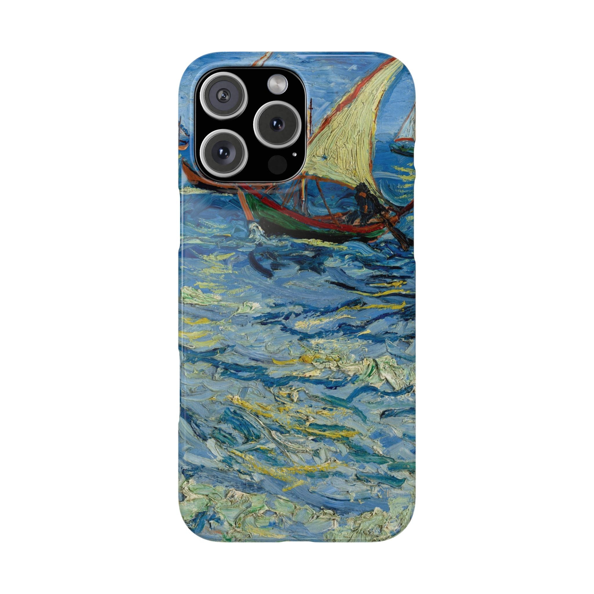 Fishing Boats at Sea by Vincent van Gogh - iPhone Slim Case