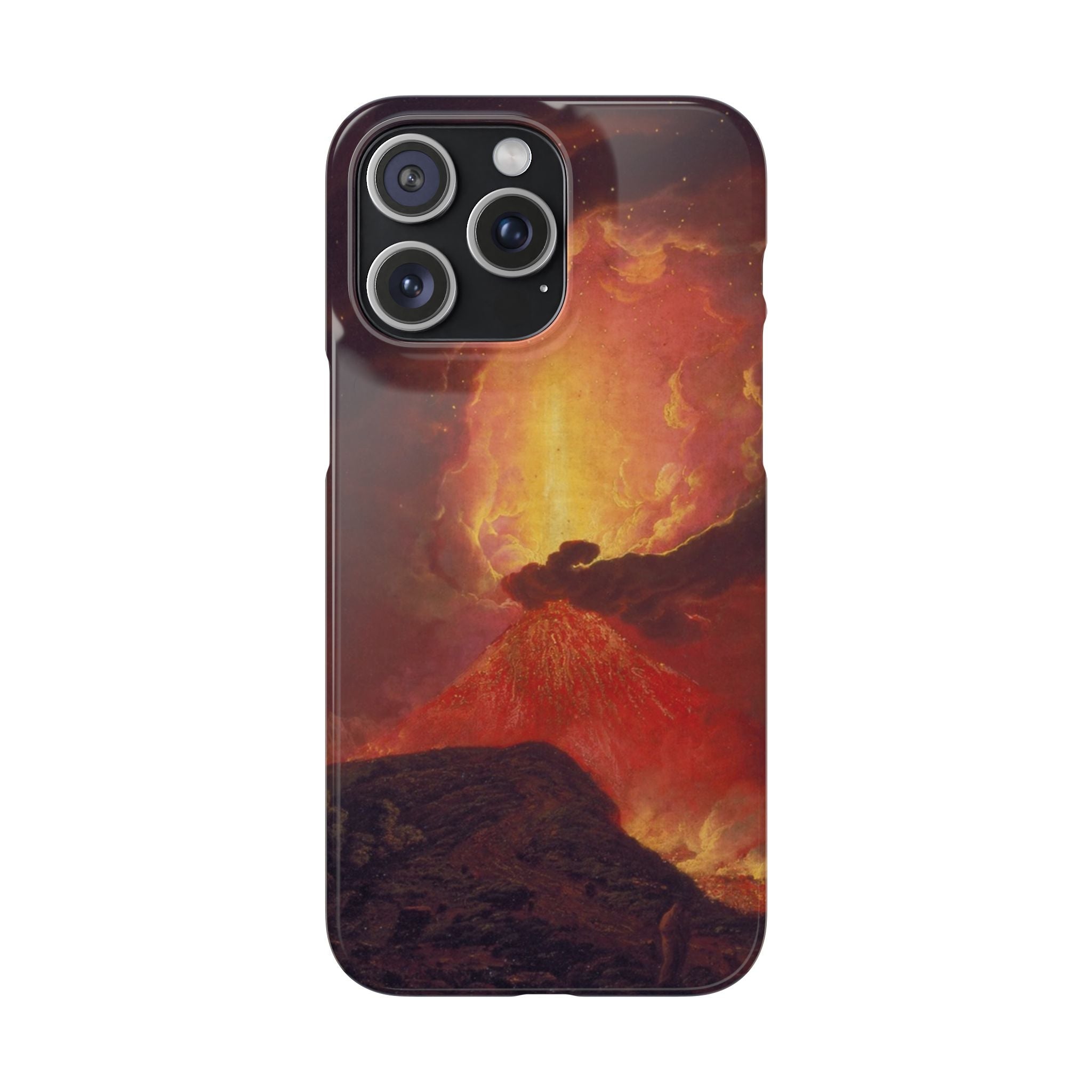 Vesuvius in Eruption by Joseph Wright of Derby - iPhone Slim Case