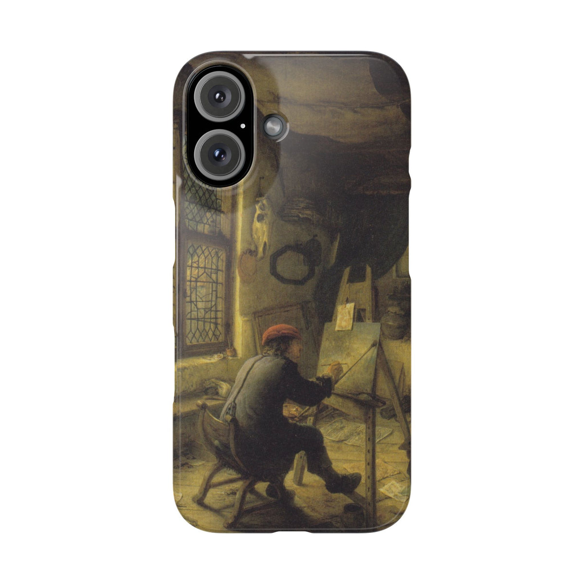 The Painter in His Workshop by Adriaen van Ostade - iPhone Slim Case
