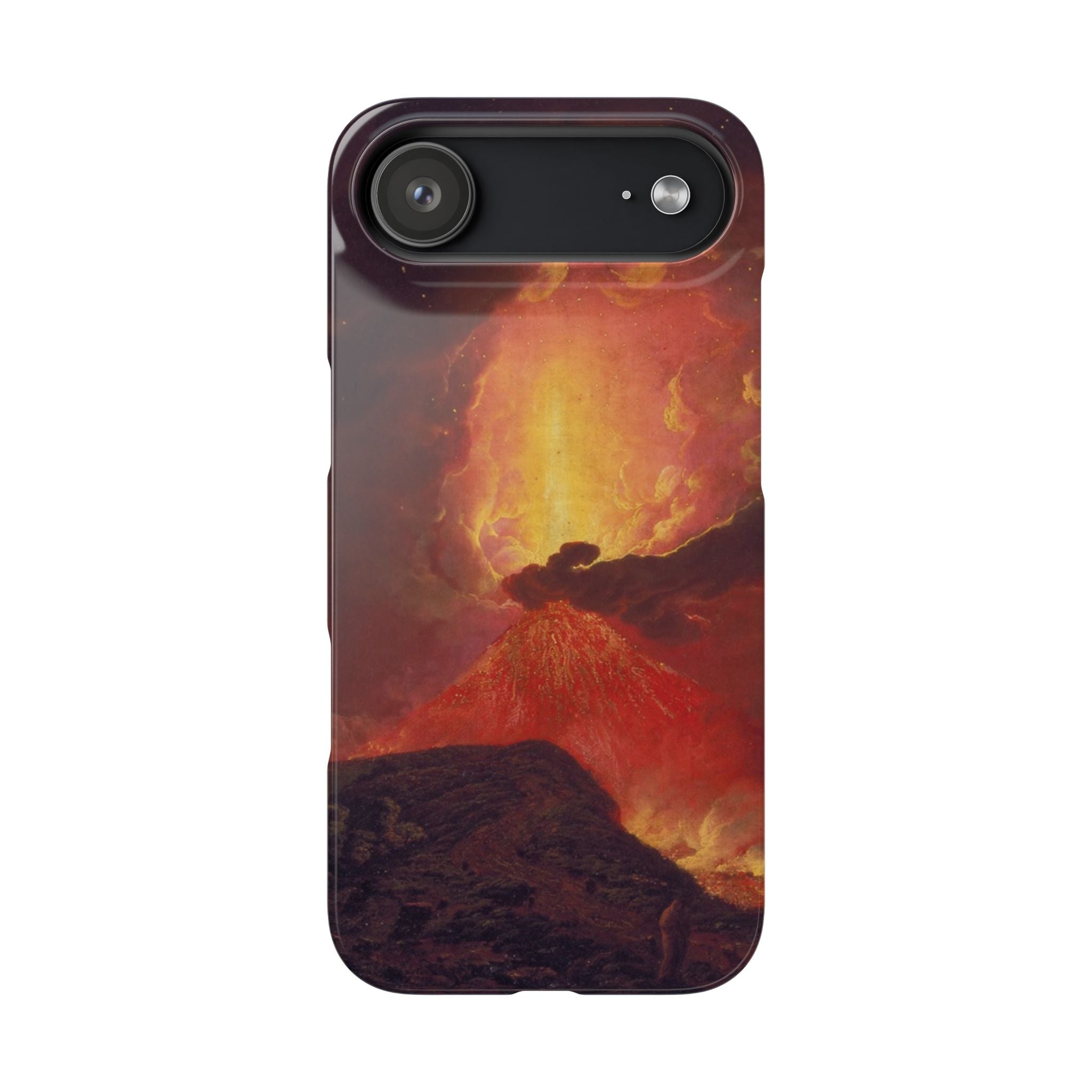 Vesuvius in Eruption by Joseph Wright of Derby - iPhone Slim Case