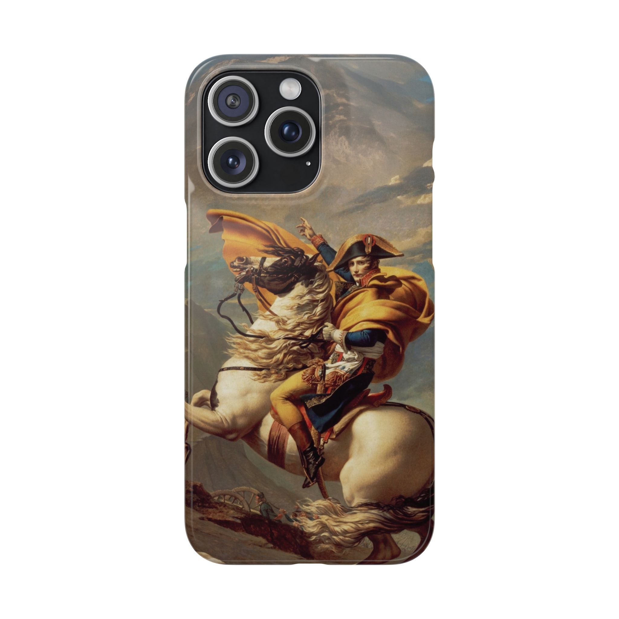 Napoleon at the Saint-Bernard Pass by Jacques-Louis David - iPhone Slim Case