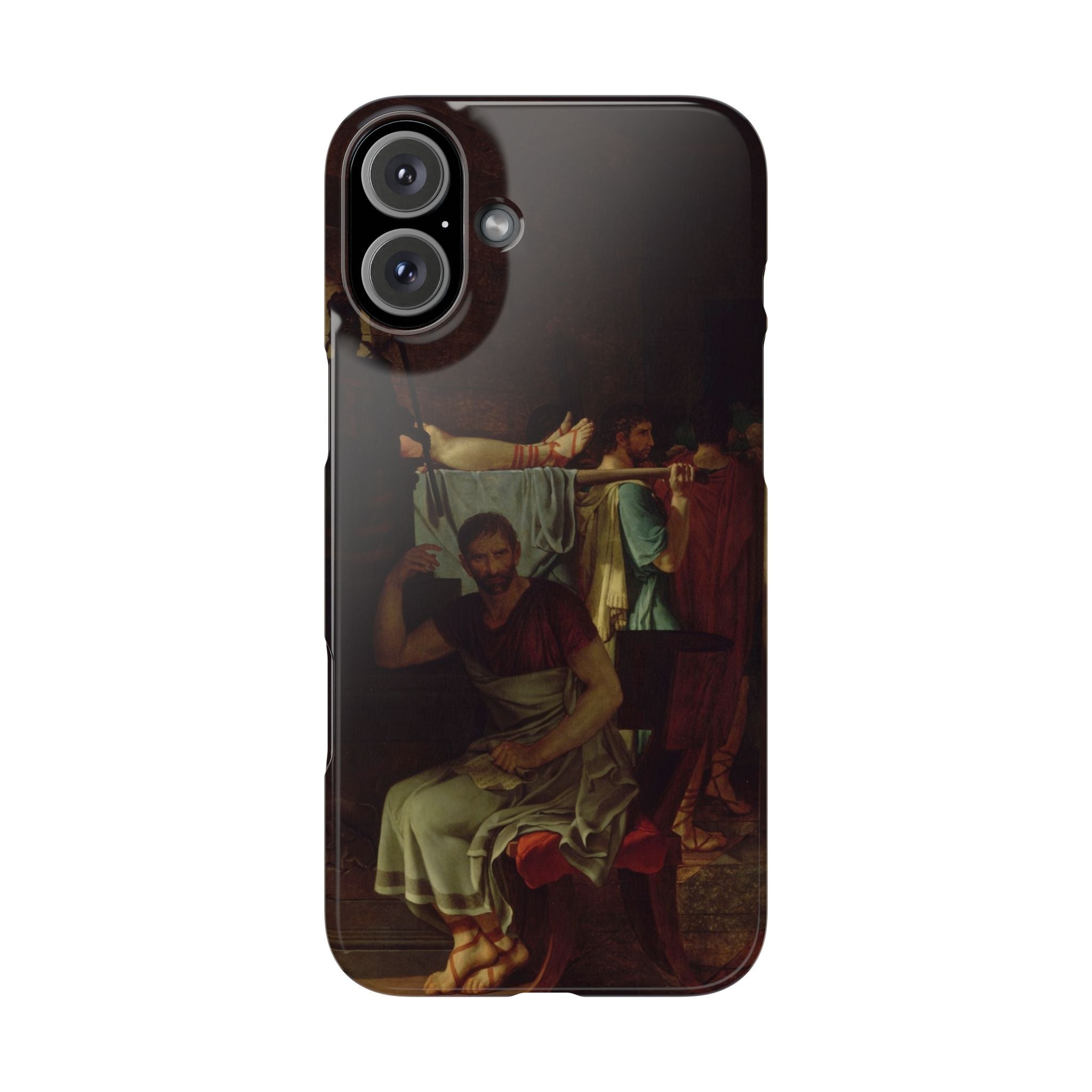 The Lictors Bring to Brutus the Bodies of His Sons I by Jacques-Louis David - iPhone Slim Case