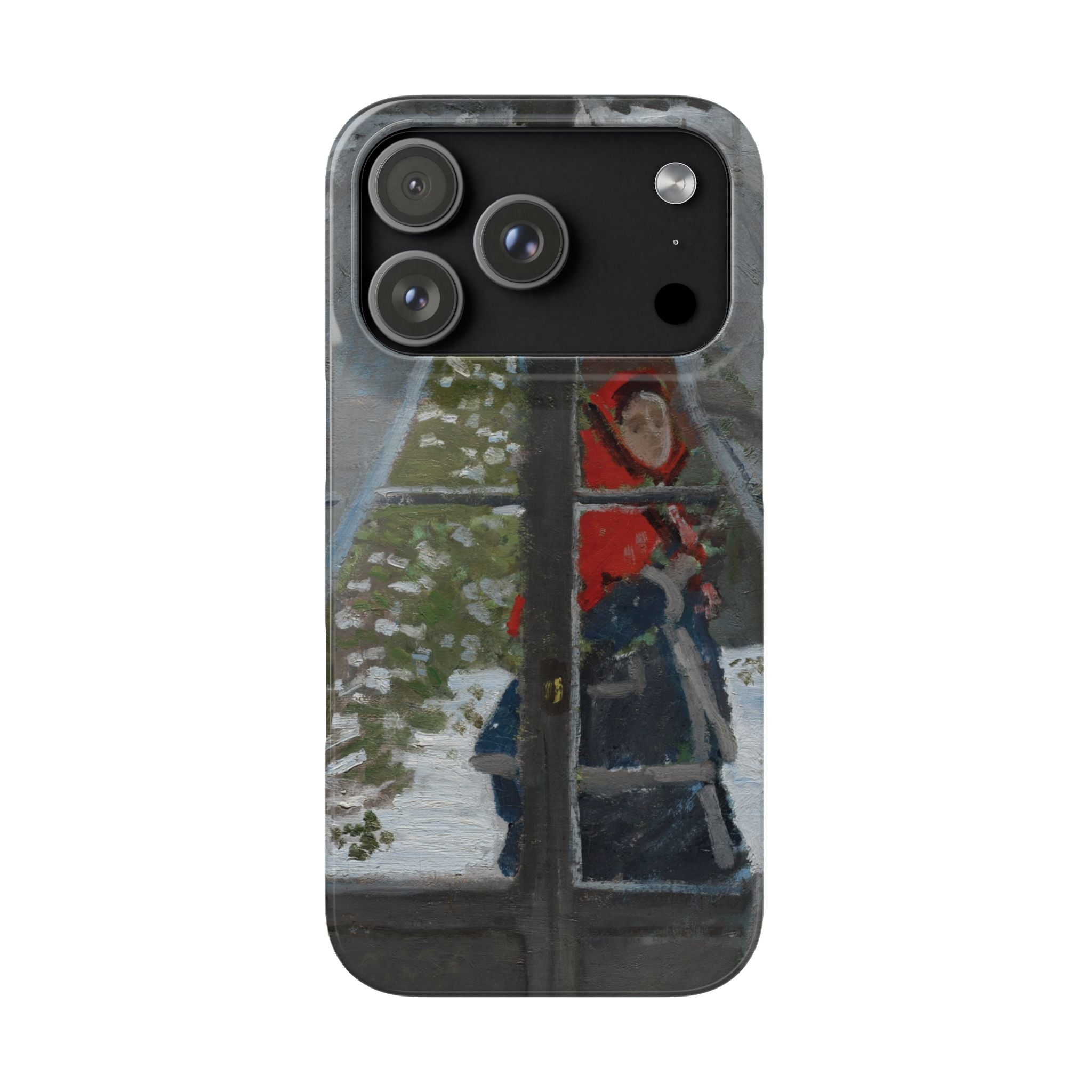 Le mouchoir rouge by Claude Monet - iPhone Slim Case