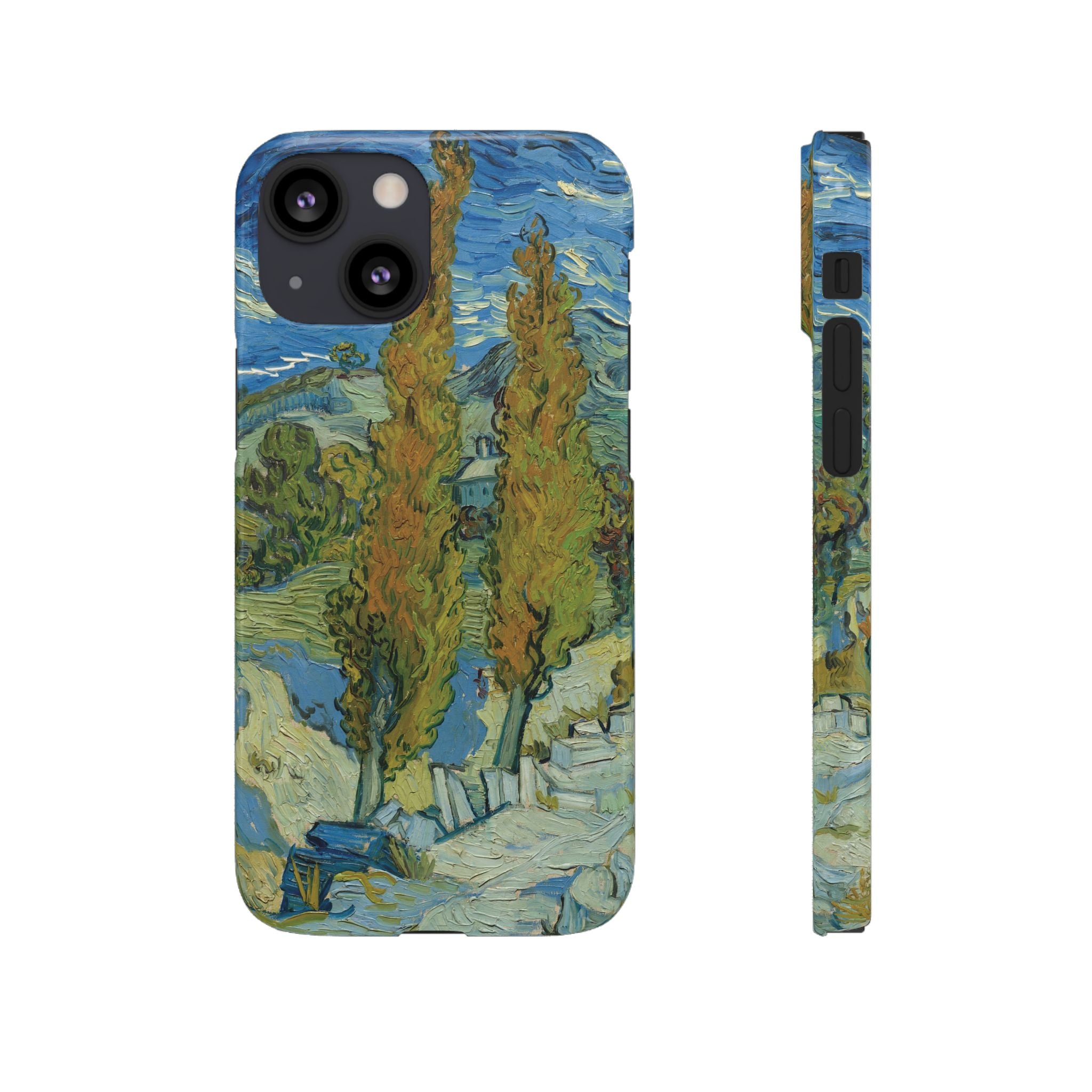 Two Poplars in the Alpilles near Saint-Rémy by Vincent van Gogh - iPhone Slim Case