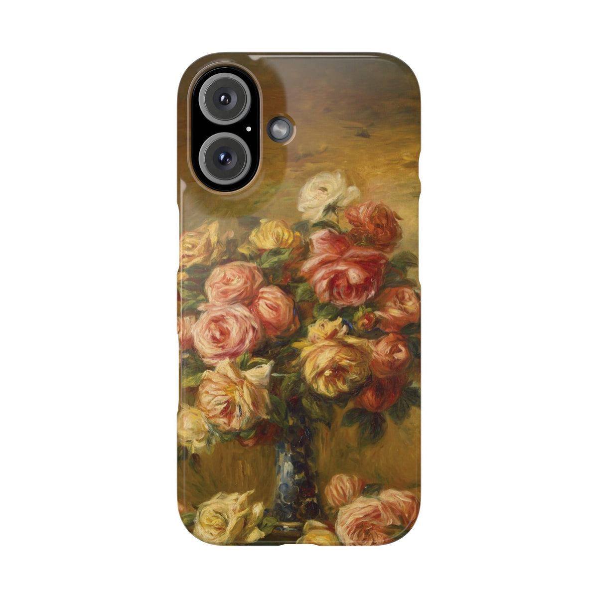 Roses in a Vase by Pierre Auguste Renoir - iPhone Slim Case