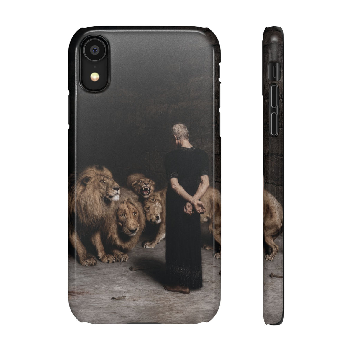 Daniel in the Lion's Den by Briton Riviere - iPhone Slim Case