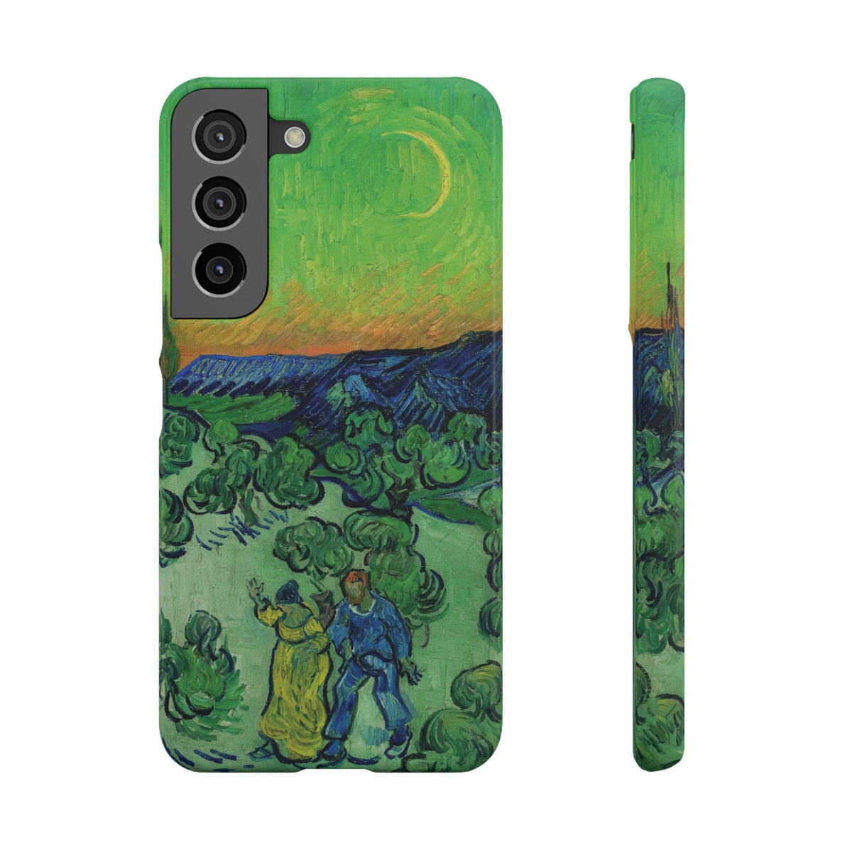 Landscape with Couple Walking and Crescent Moon by Vincent van Gogh - Samsung Slim Case