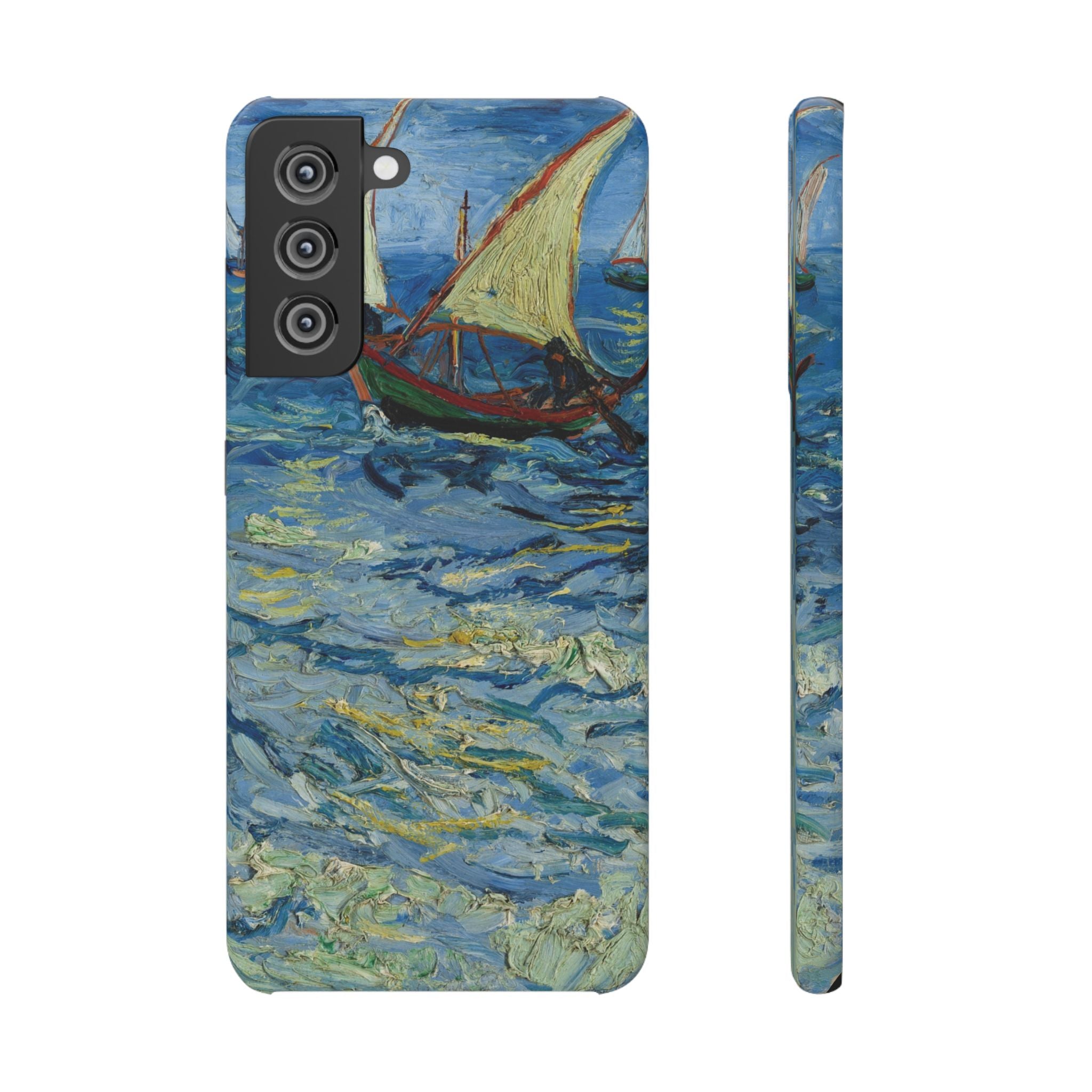 Fishing Boats at Sea by Vincent van Gogh - Samsung Slim Case