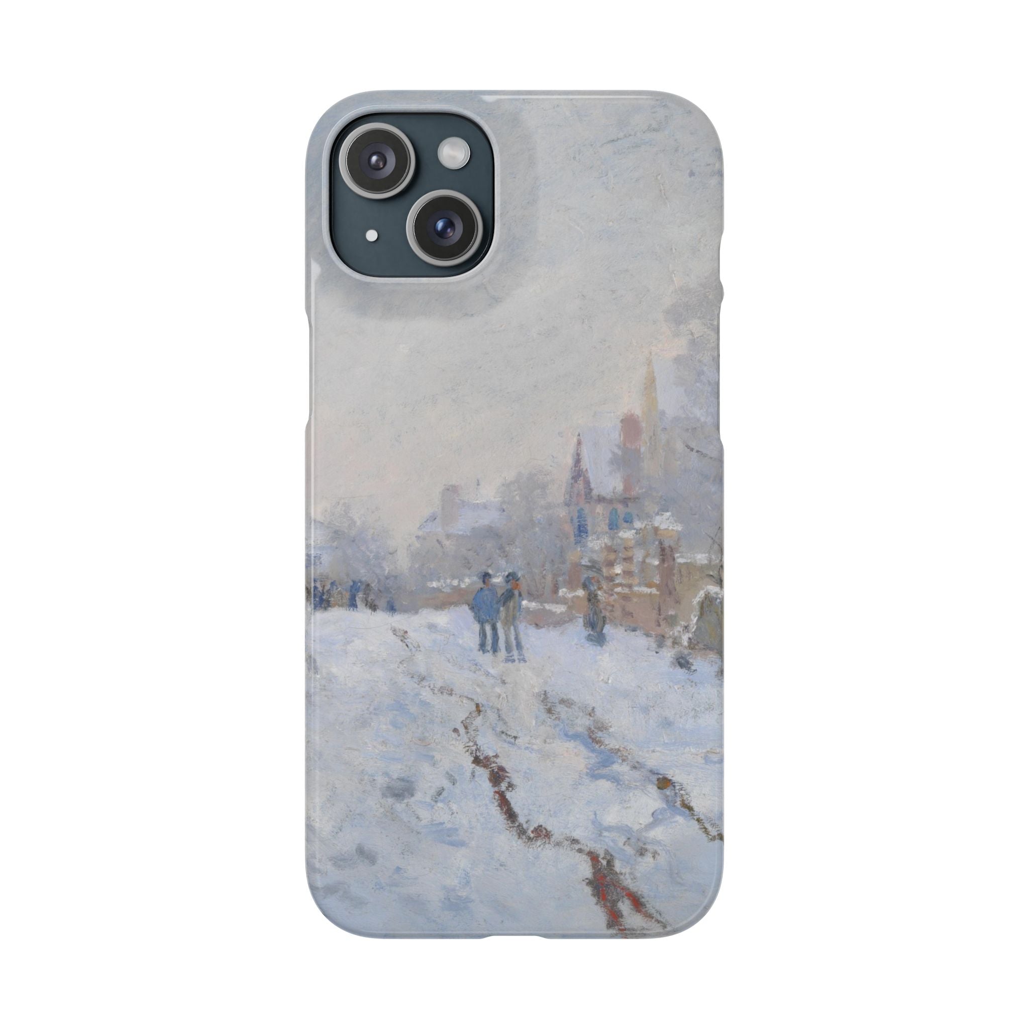 Snow Scene at Argenteuil by Claude Monet - iPhone Slim Case