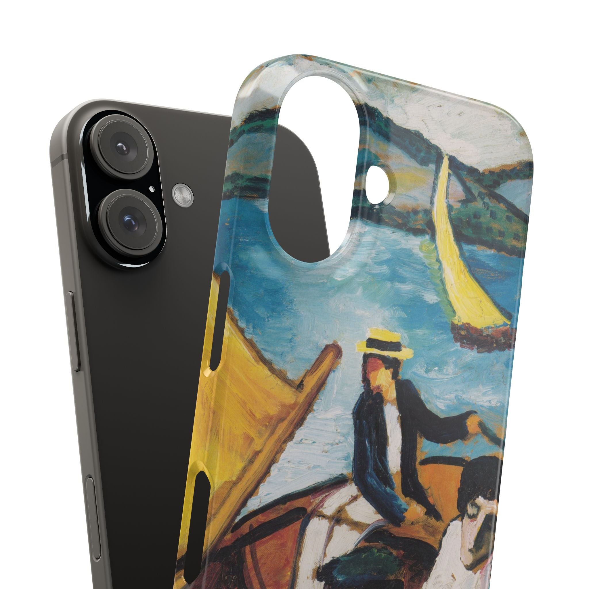 Sailing Boat on the Tegernsee by August Macke - iPhone Slim Case