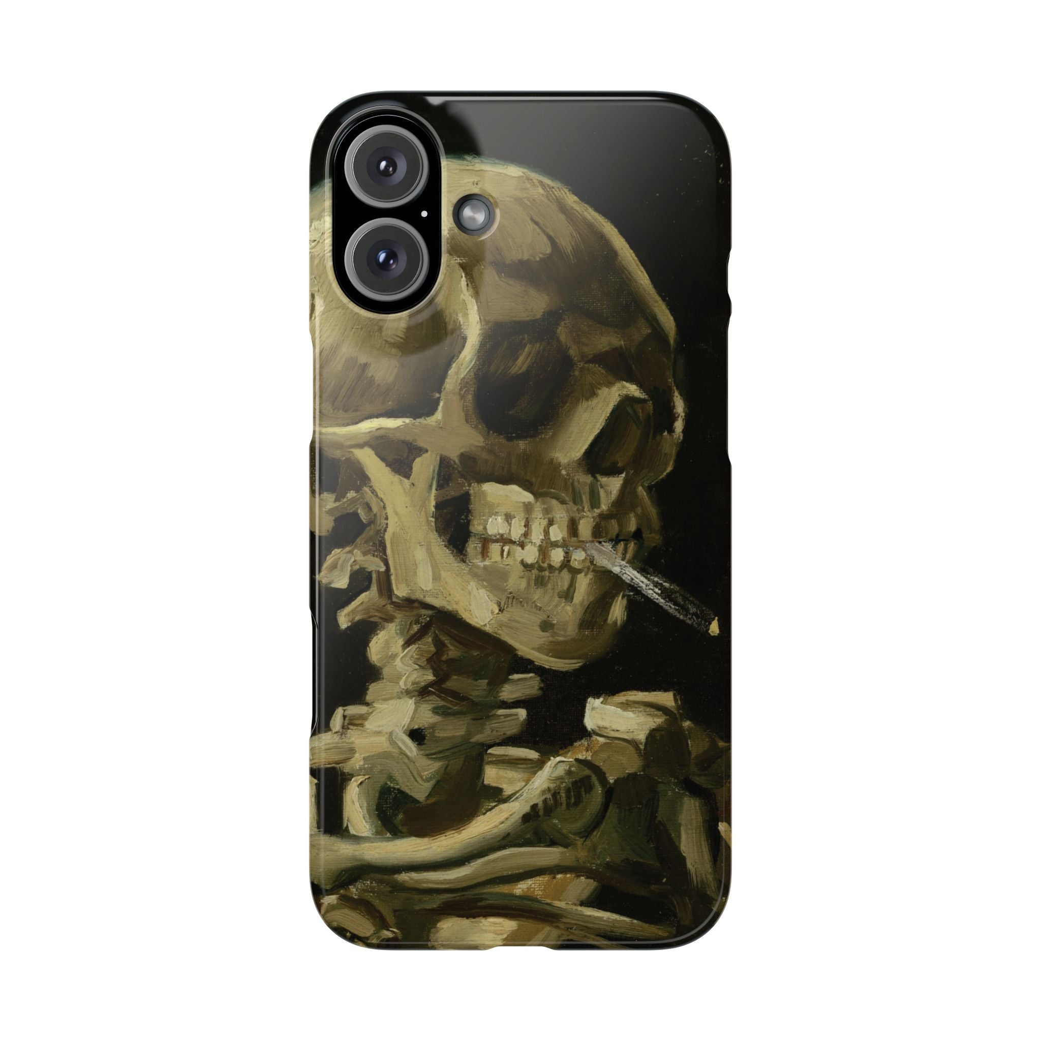 Skeleton with Cigarette by Van Gogh - iPhone Slim Case