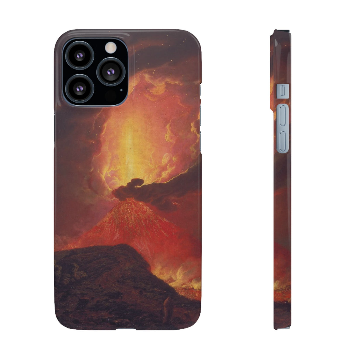 Vesuvius in Eruption by Joseph Wright of Derby - iPhone Slim Case