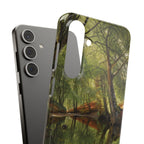 A woodland stream by Peder Mork Monsted - Samsung Slim Case