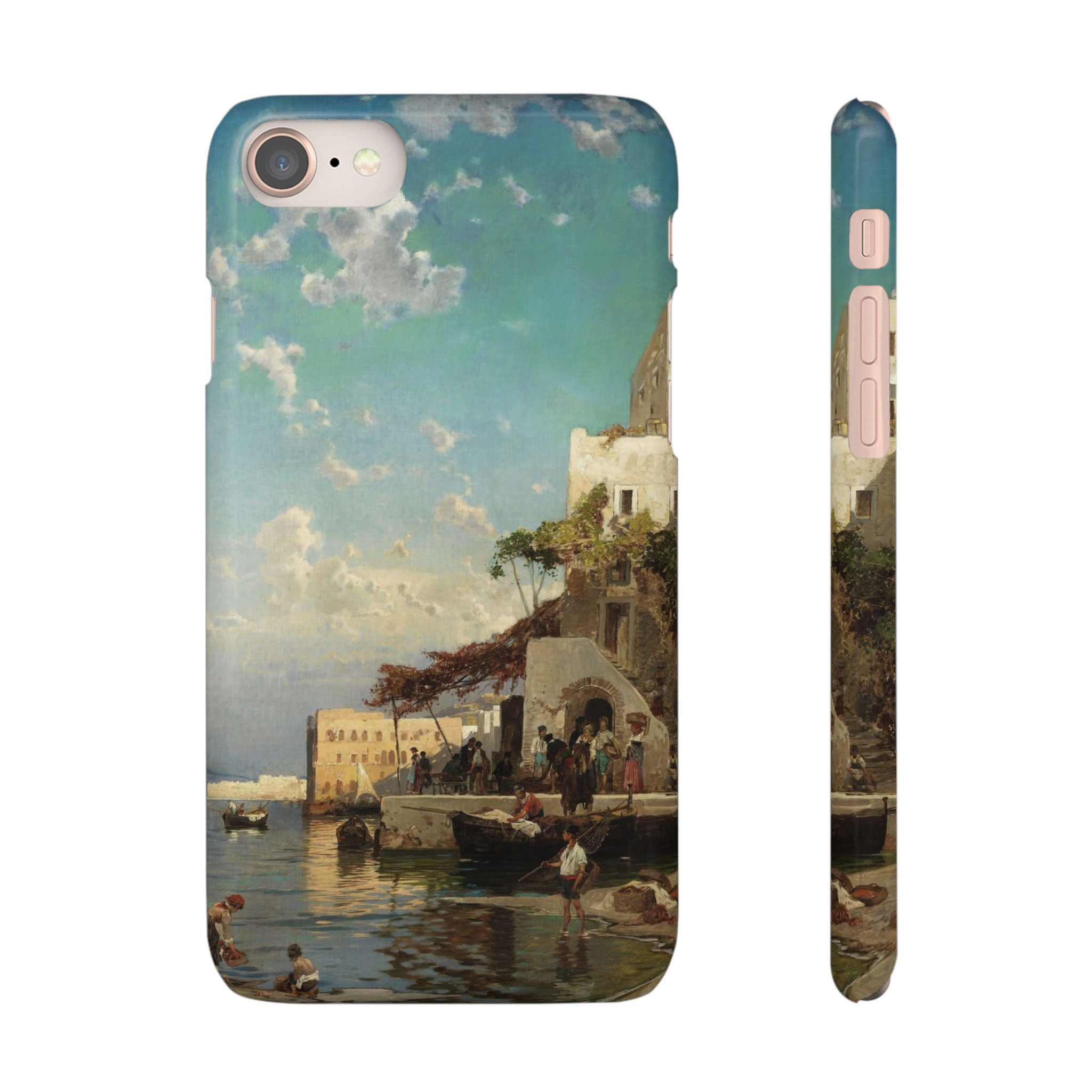 Evening Meeting of the Fishermen by Hermann Corrodi - iPhone Slim Case