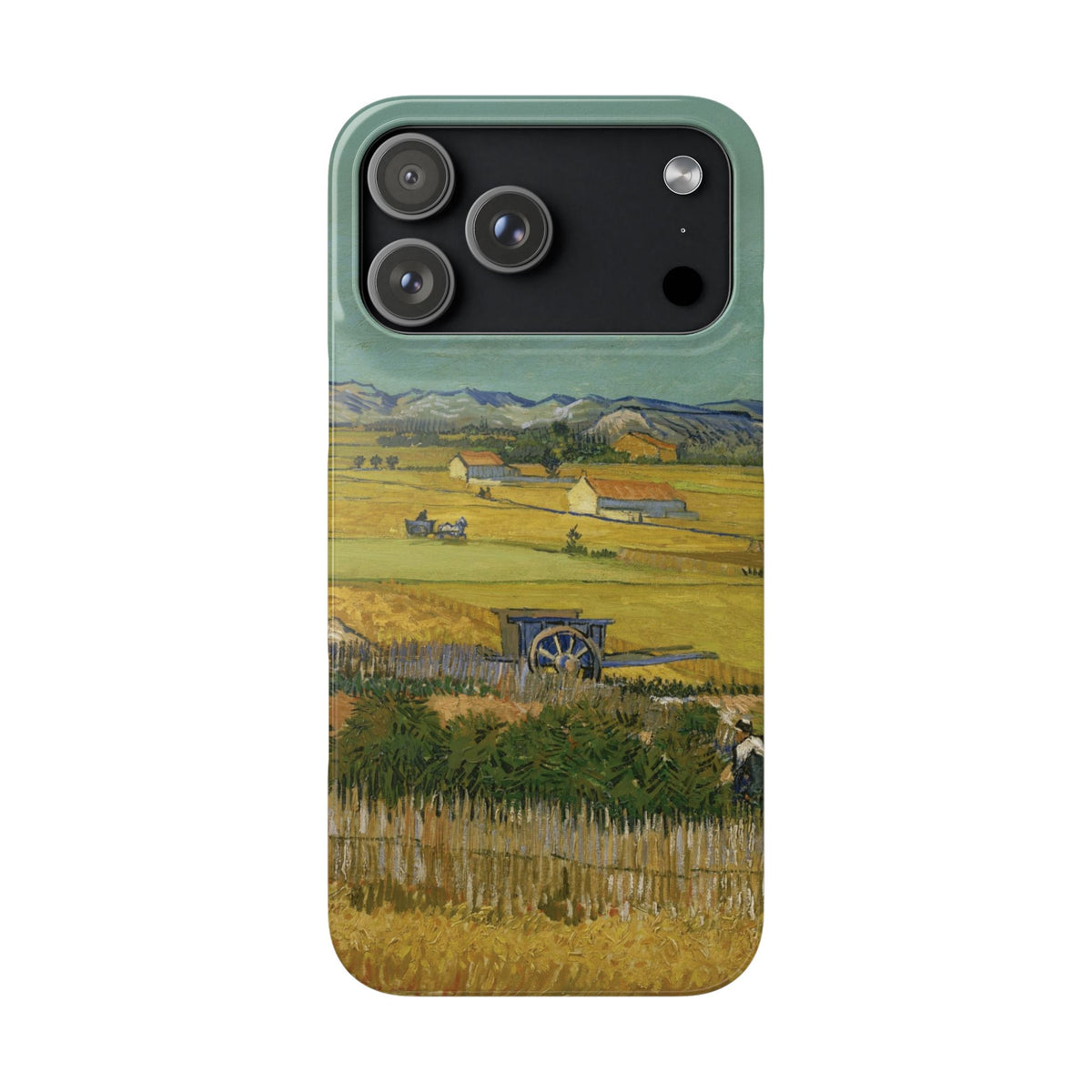 Harvest at La Crau by Vincent van Gogh - iPhone Slim Case