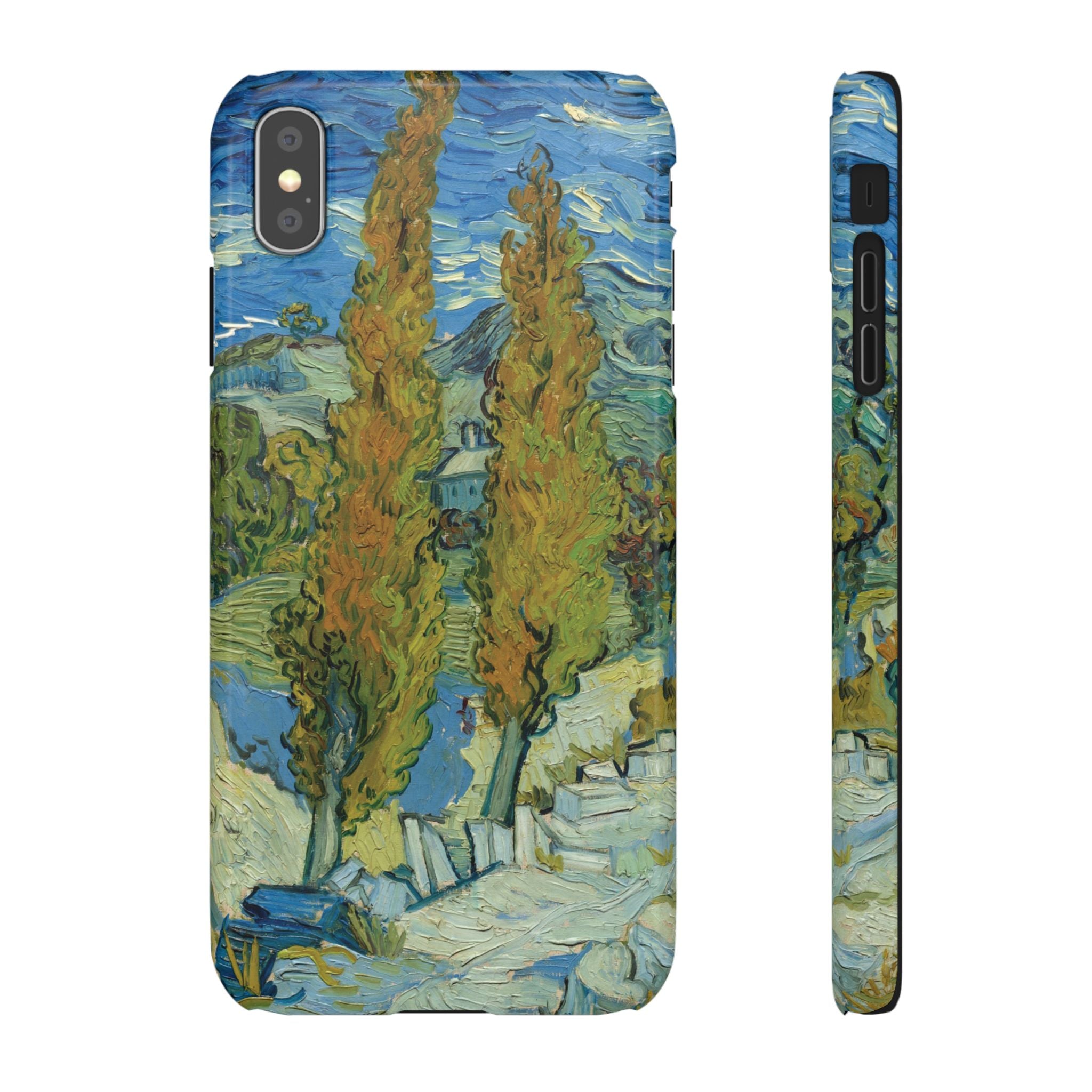 Two Poplars in the Alpilles near Saint-Rémy by Vincent van Gogh - iPhone Slim Case