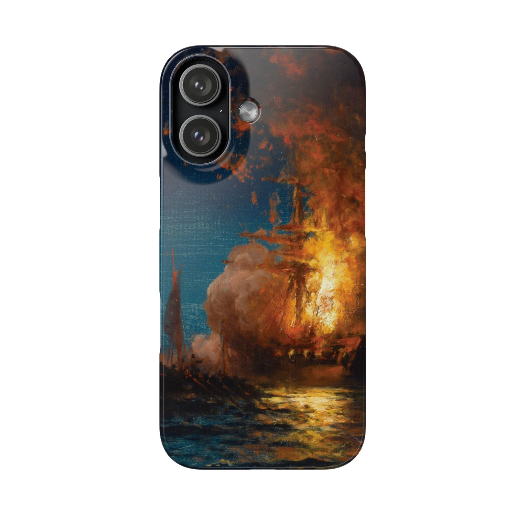 Burning of the Frigate Philadelphia in the Harbor of Tripoli by Edward Moran - iPhone Slim Case